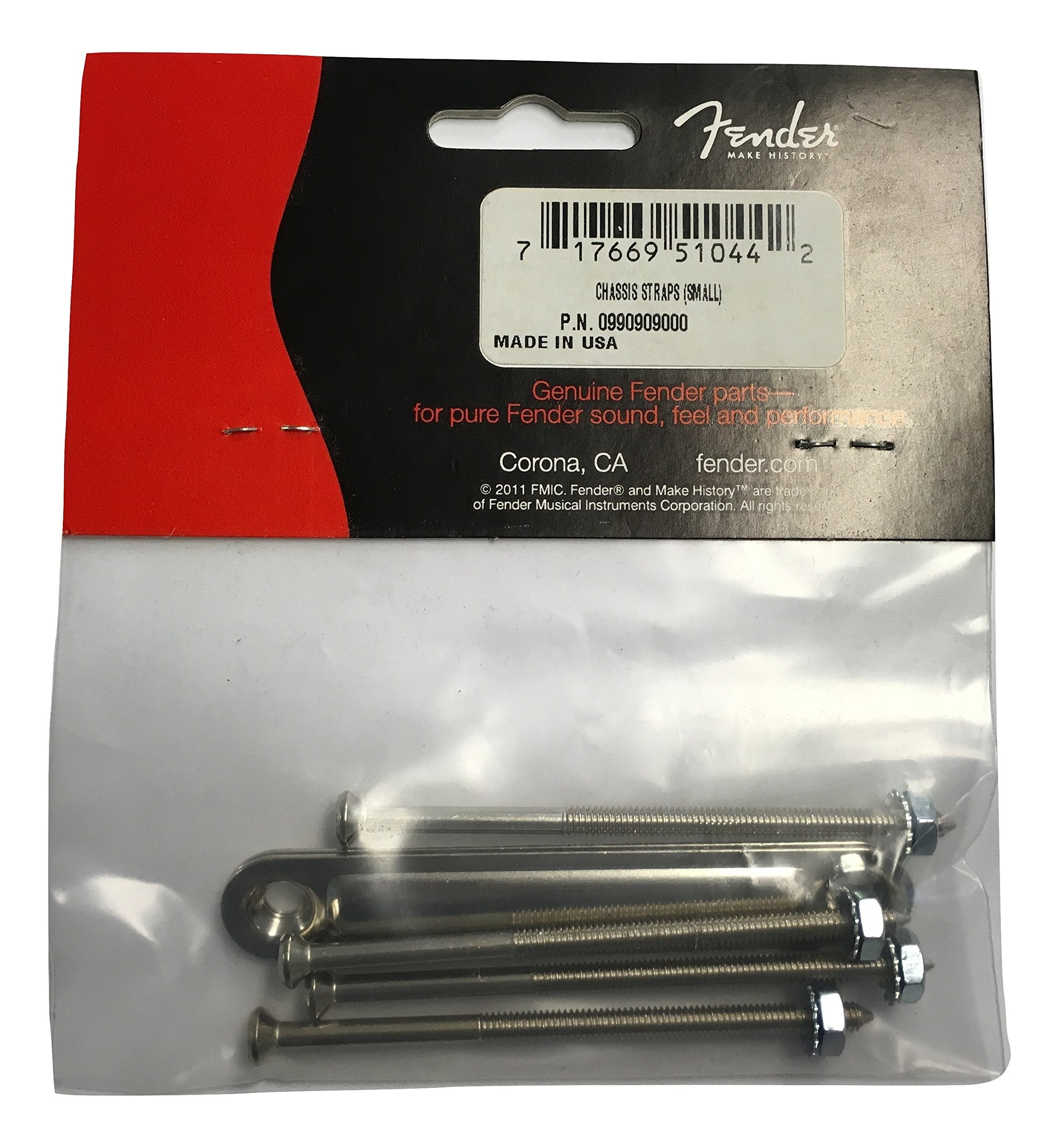 Fender Pure Vintage Chassis Straps, Small, Chrome