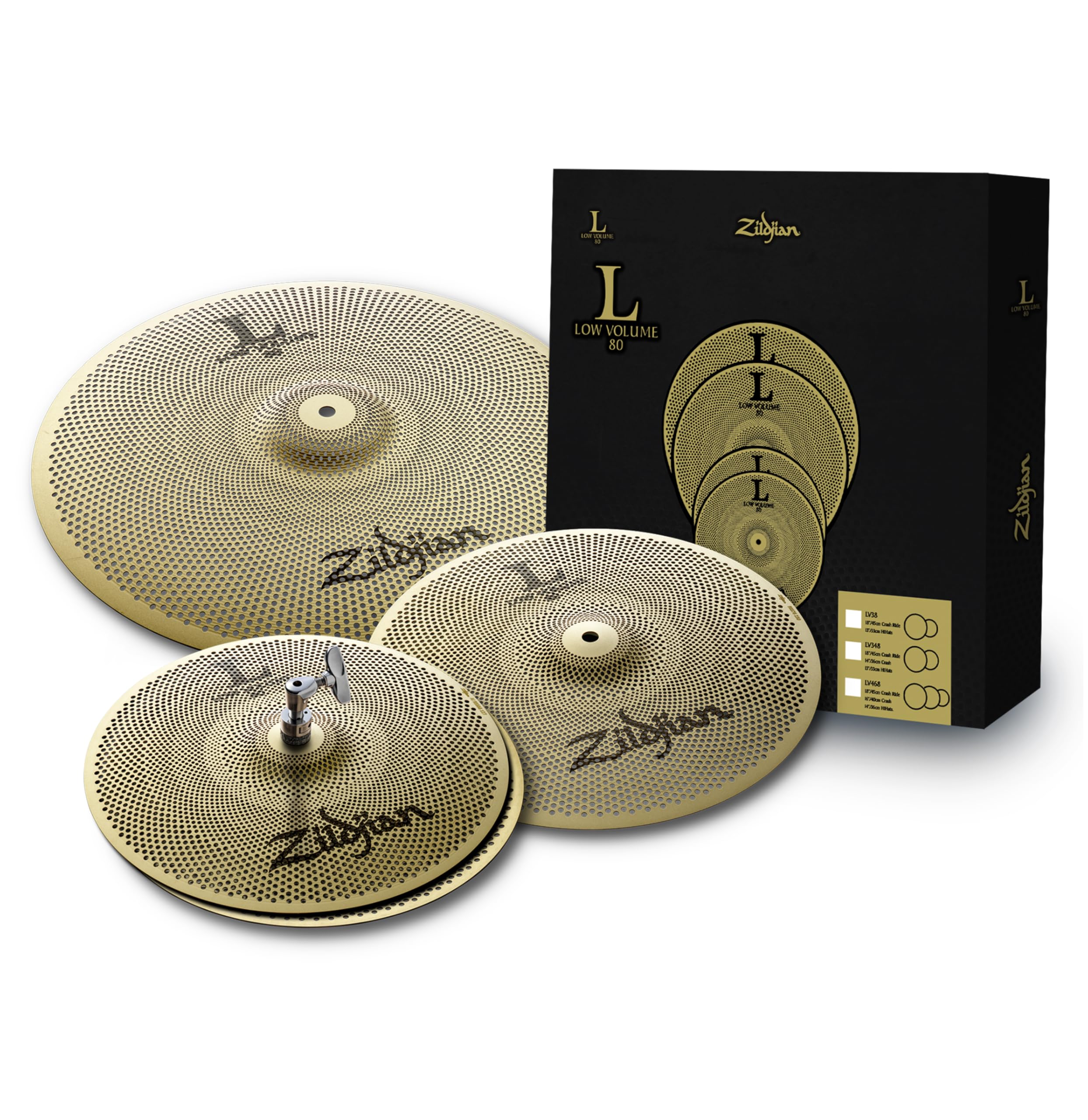 Zildjian Lv348 Low Volume Cymbal Box Set (Gold)