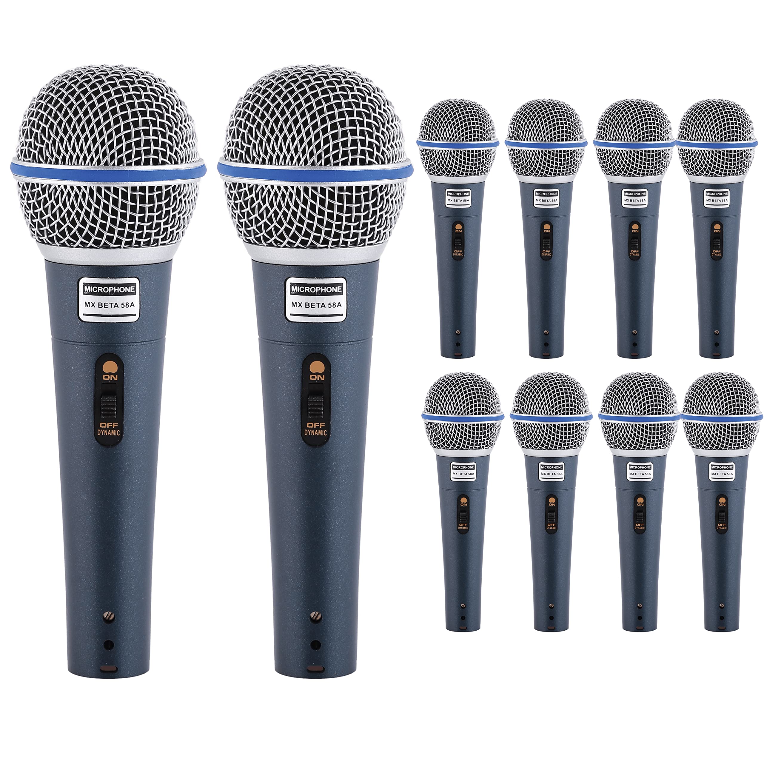 Mx Super-Cardioid Dynamic Vocal Karaoke Microphone With Wire Xlr (F) To Ts (M) 3 Meter Cable For Vocalist Singers Home Recording