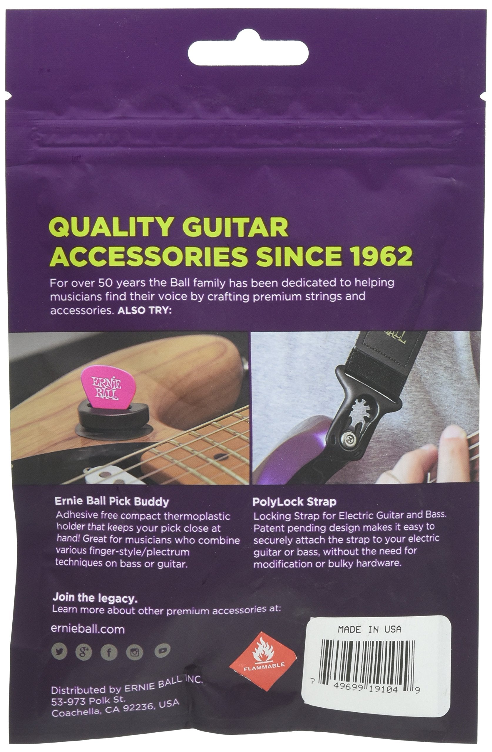 Ernie Ball Guitar Picks, Thin, Black, 144-pack (P09104)