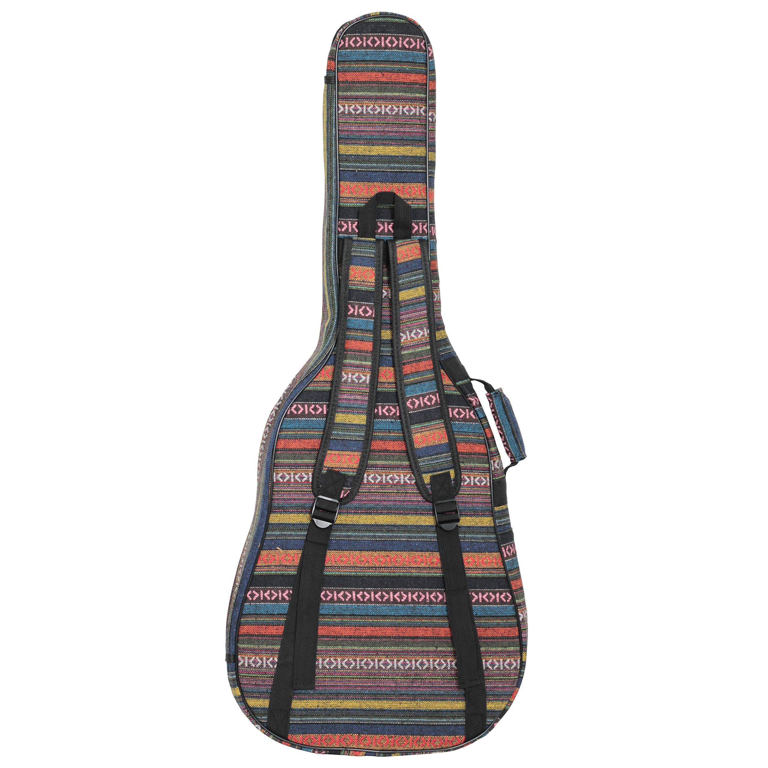 Glenmi Bohemian Acoustic Guitar Case for Girls,Soft Foam Padded 40 41 Inch Guitar Gig Bag Backpack with Neck Protector Pillow Pa