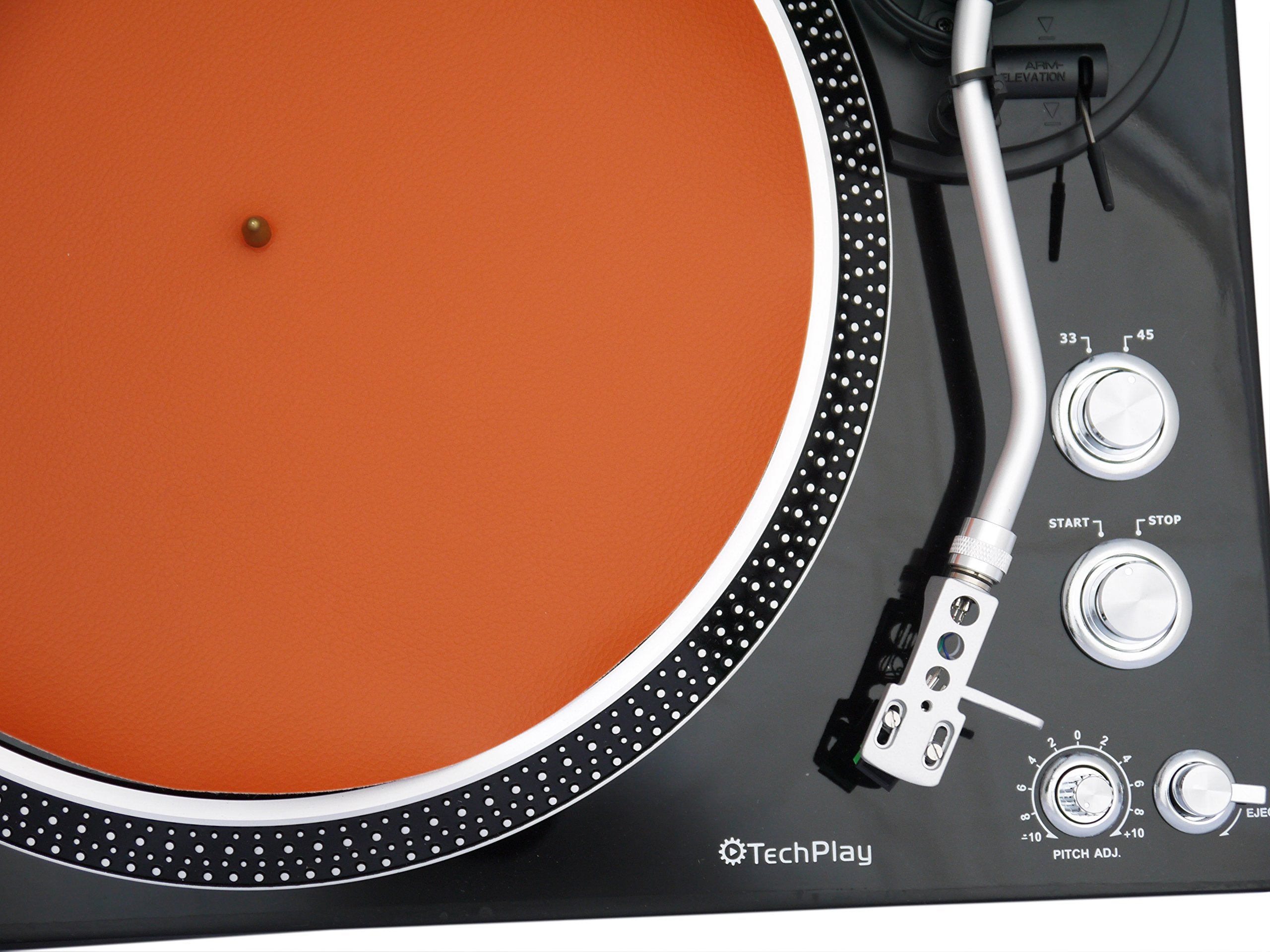 TechPlay IEP212 BLK Leatherette Anti Static turntable mat. Ultra Thin for maximun performance (TAN)