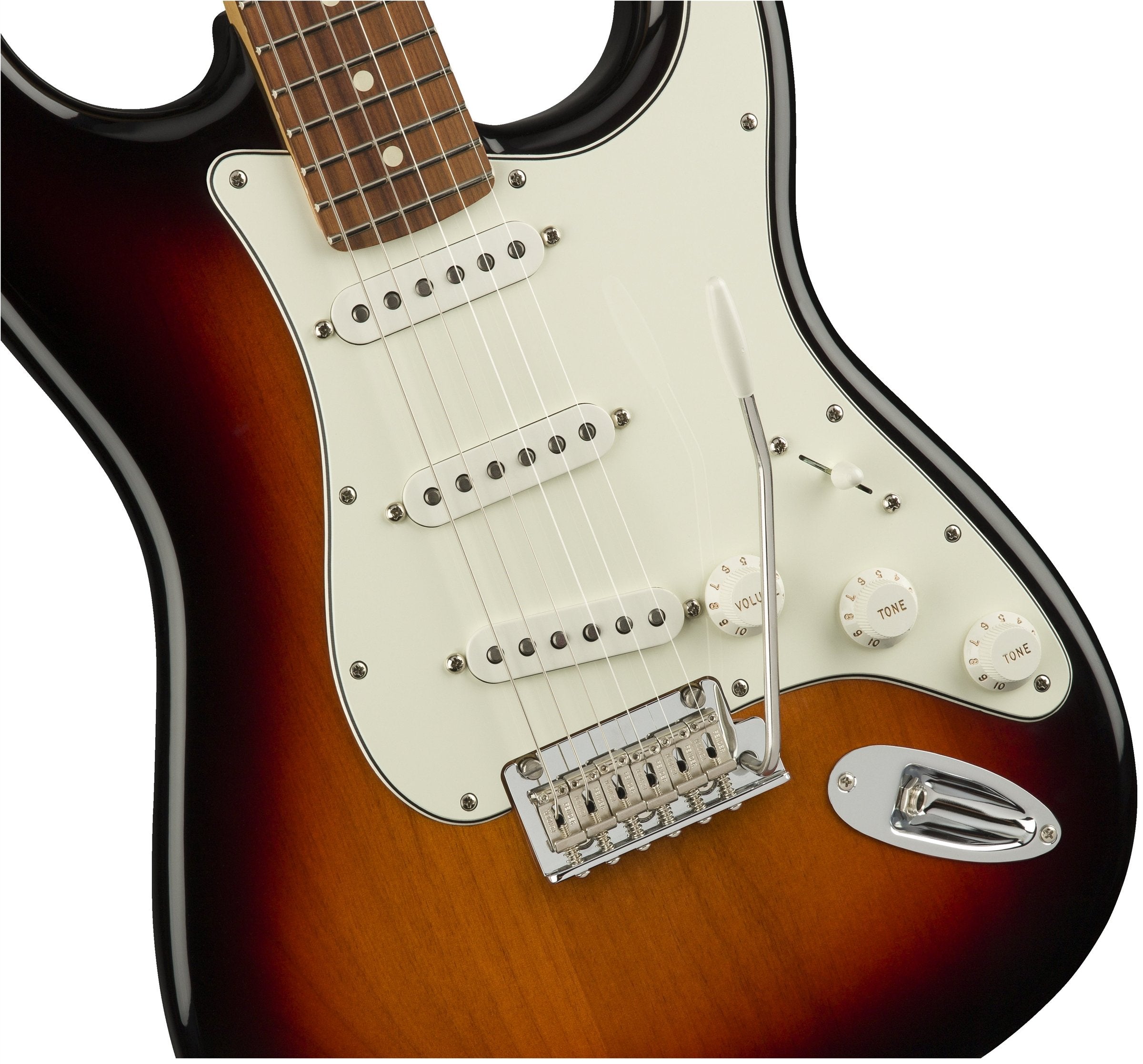 Fender Player Stratocaster SSS Electric Guitar, 3-Color Sunburst, Pau Ferro Fingerboard