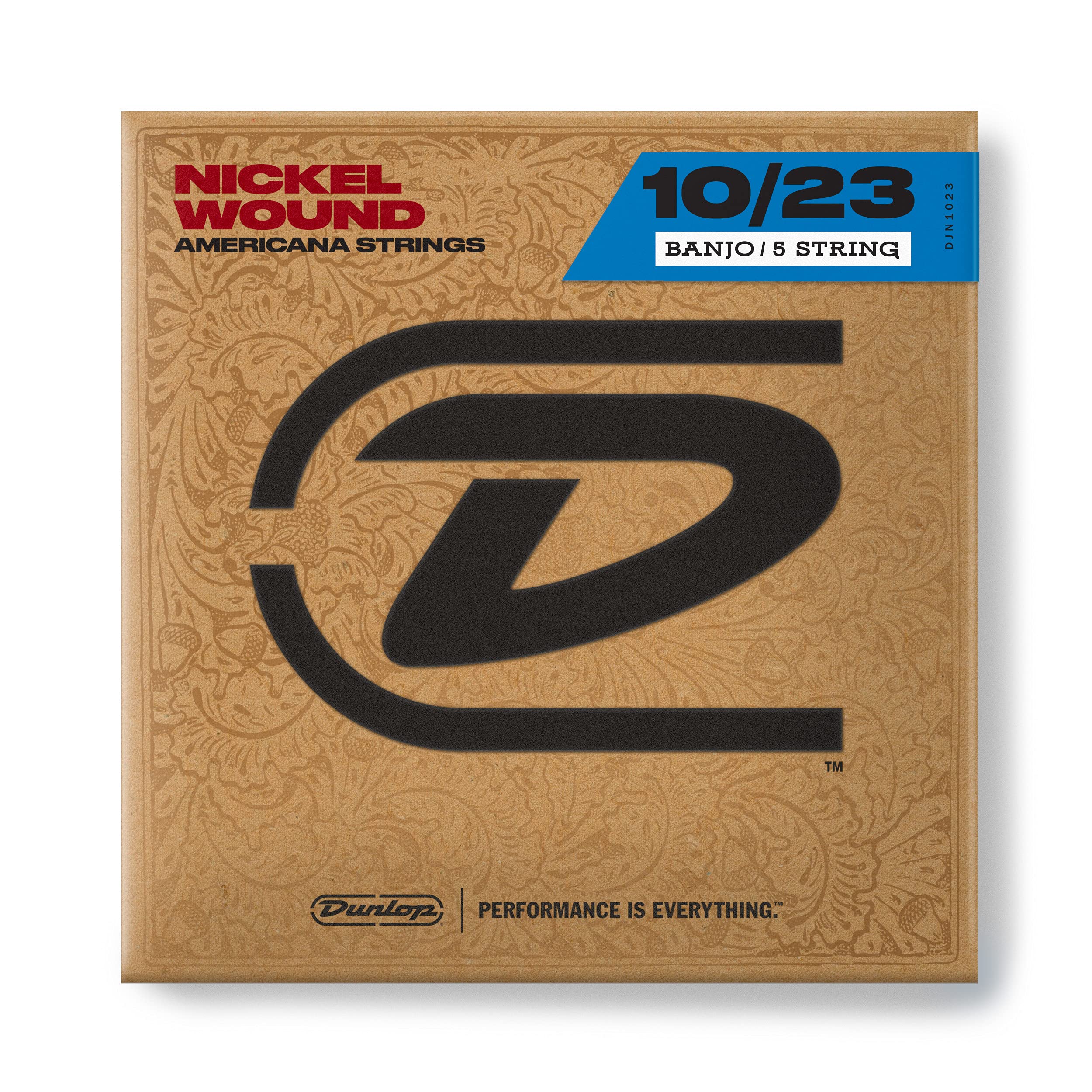 Dunlop DJN1023 Banjo Strings, Nickel, Medium, .010-.023, 5 Strings/Set