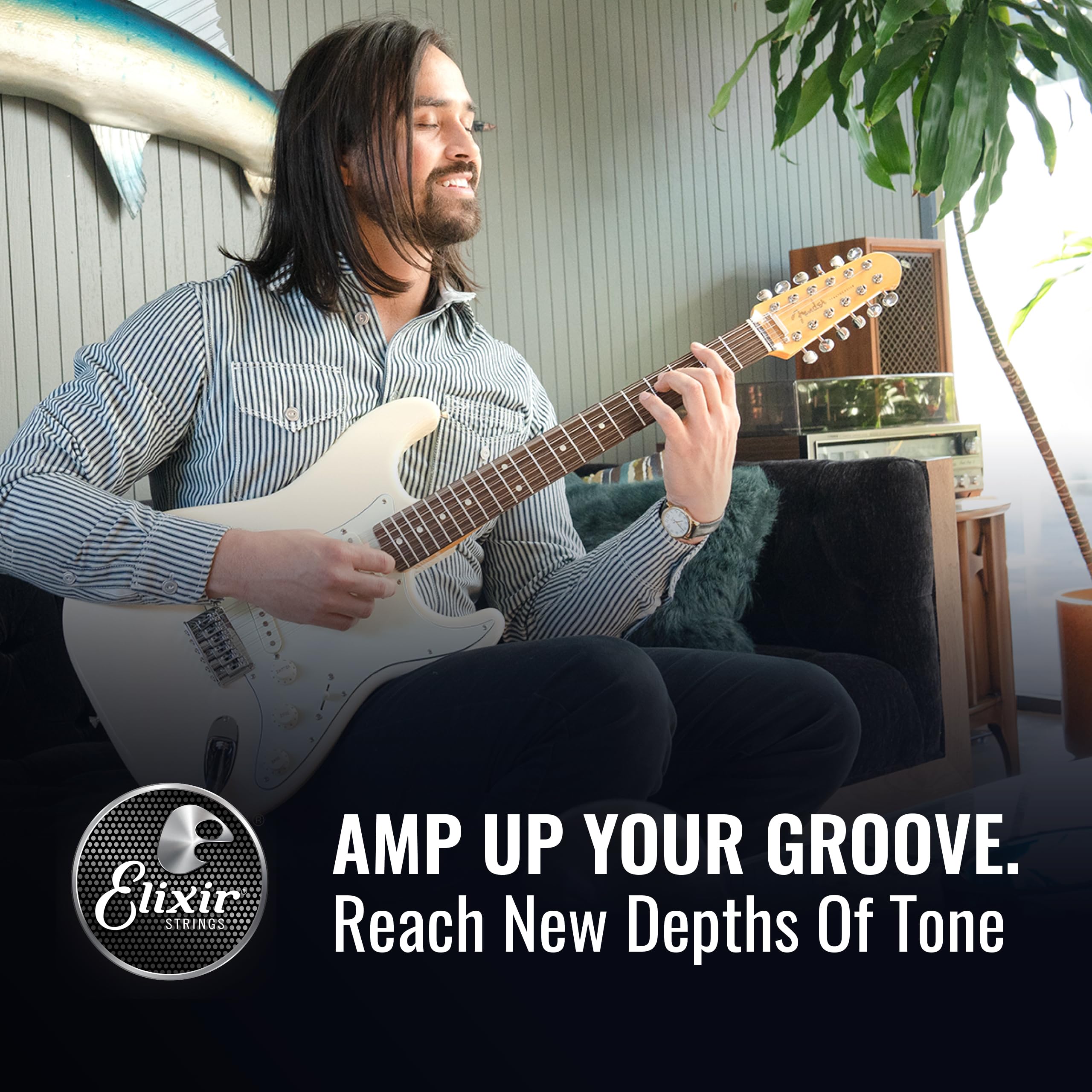 Elixir Strings 19002 Electric Guitar With Optiweb Coating, Super Light (.009-.042)