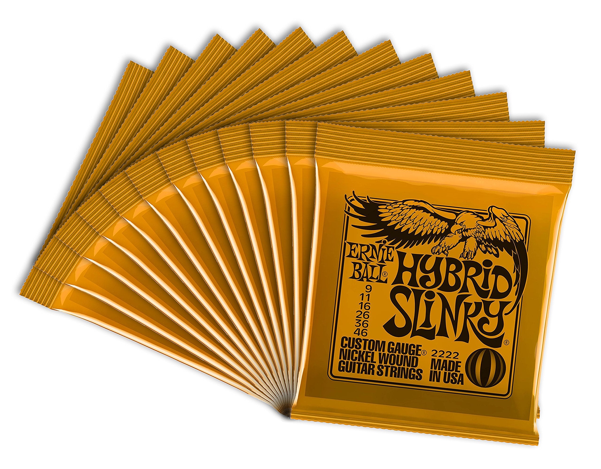 Ernie Ball 2222-12 Hybrid Slinky Electric Guitar Strings (12 Sets)