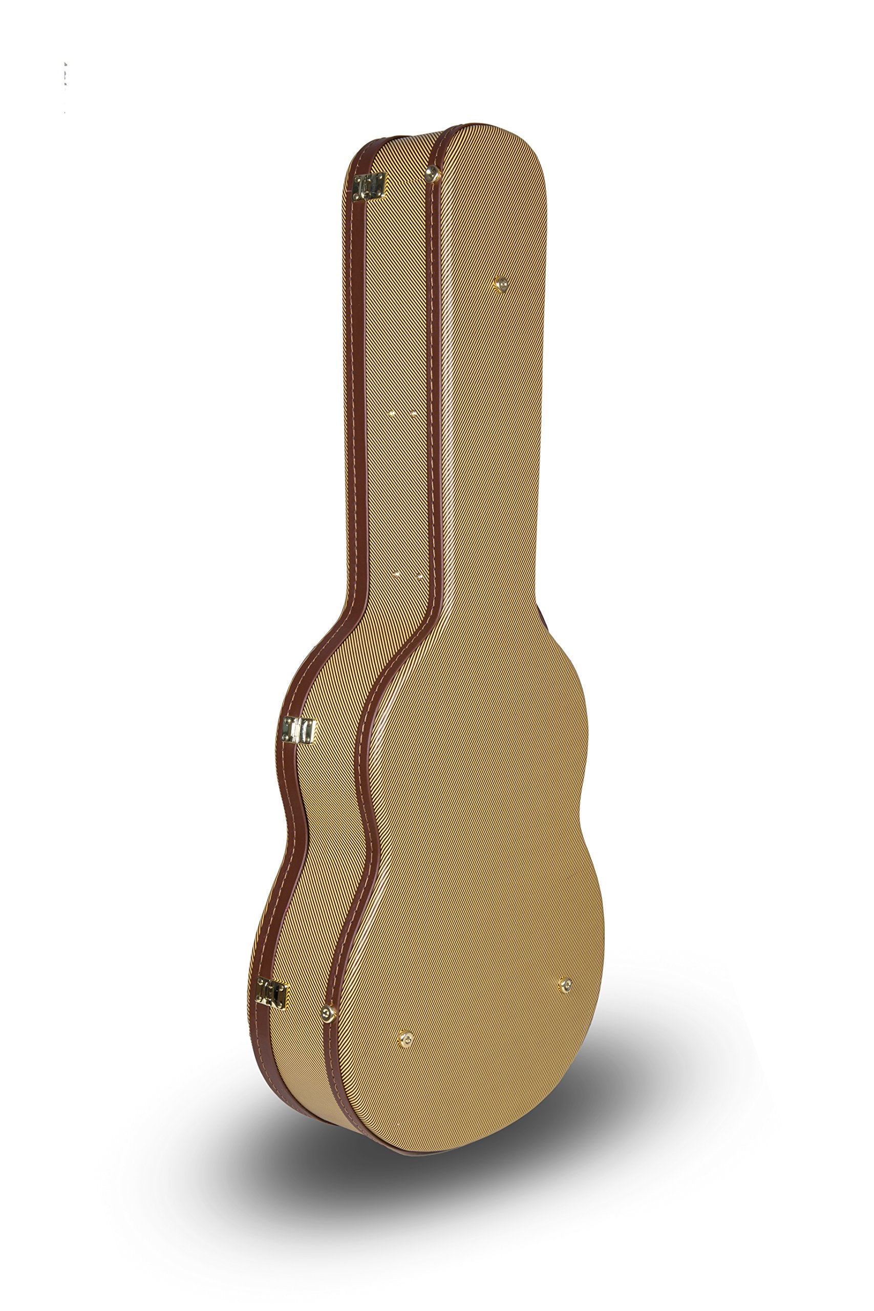 Crossrock Cases CRW600C Hardshell Arch Top Wooden Case for Classical Nylon String Acoustic Guitars, Vintage Tweed