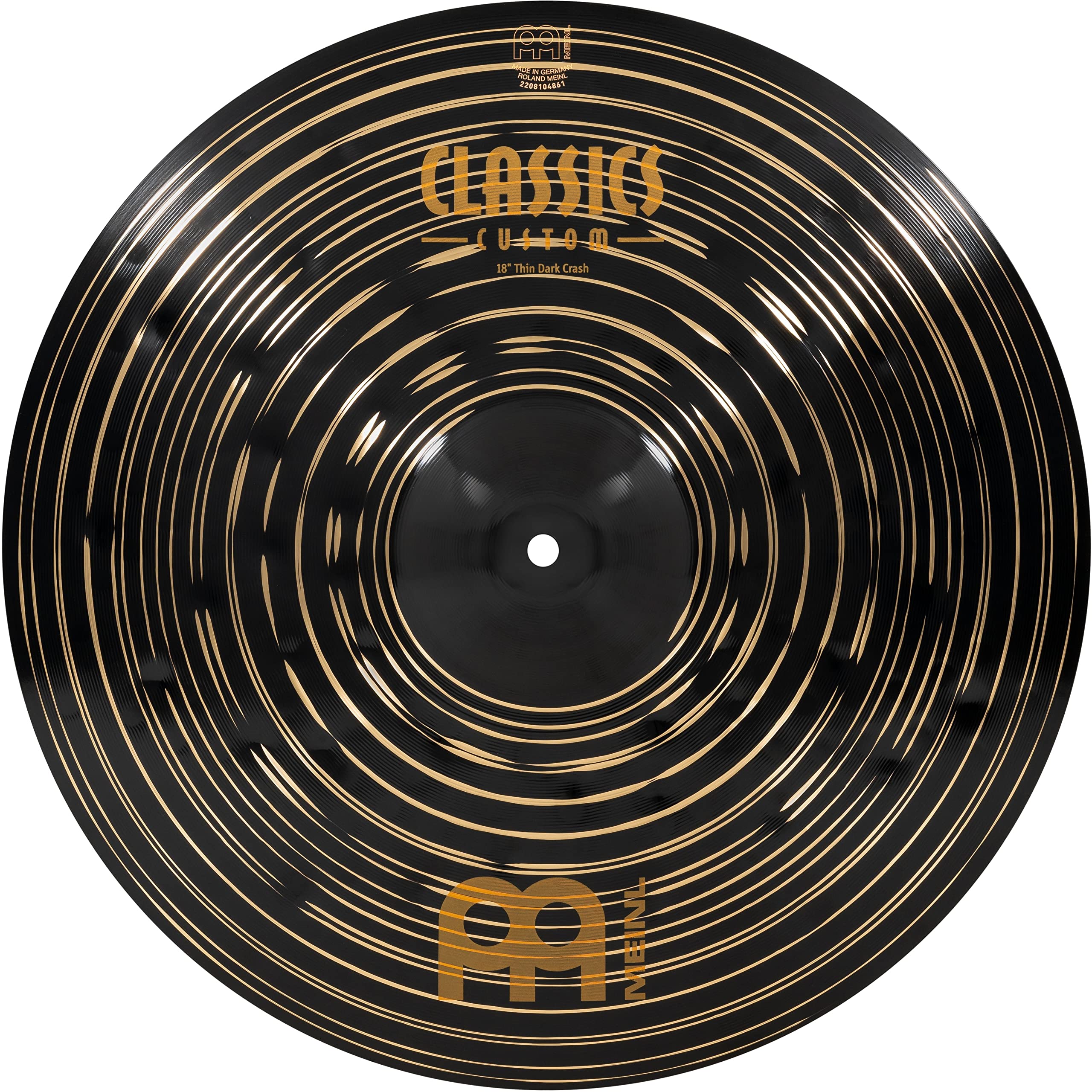 Meinl Cymbals Classics Custom Dark Thin 18 Crash Cymbal for Drum Set - Made in Germany - B12 Bronze, 2-Year Warranty (CC18TDAC)