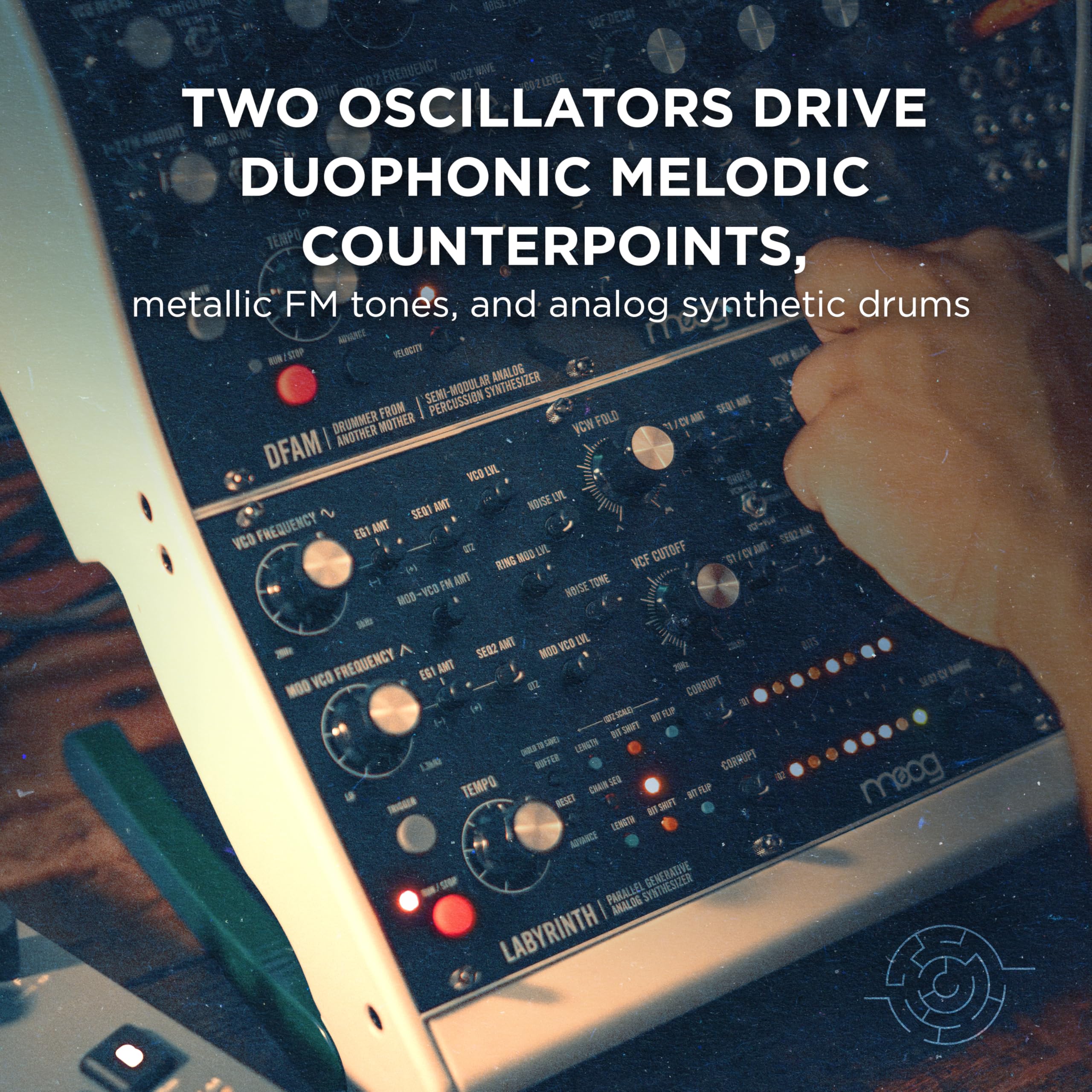 MOOG Labyrinth - Semi-Modular Parallel Generative Analog Synthesizer with Dual Sequencer, Dual Oscillators, VC Wavefolder, VC Fi