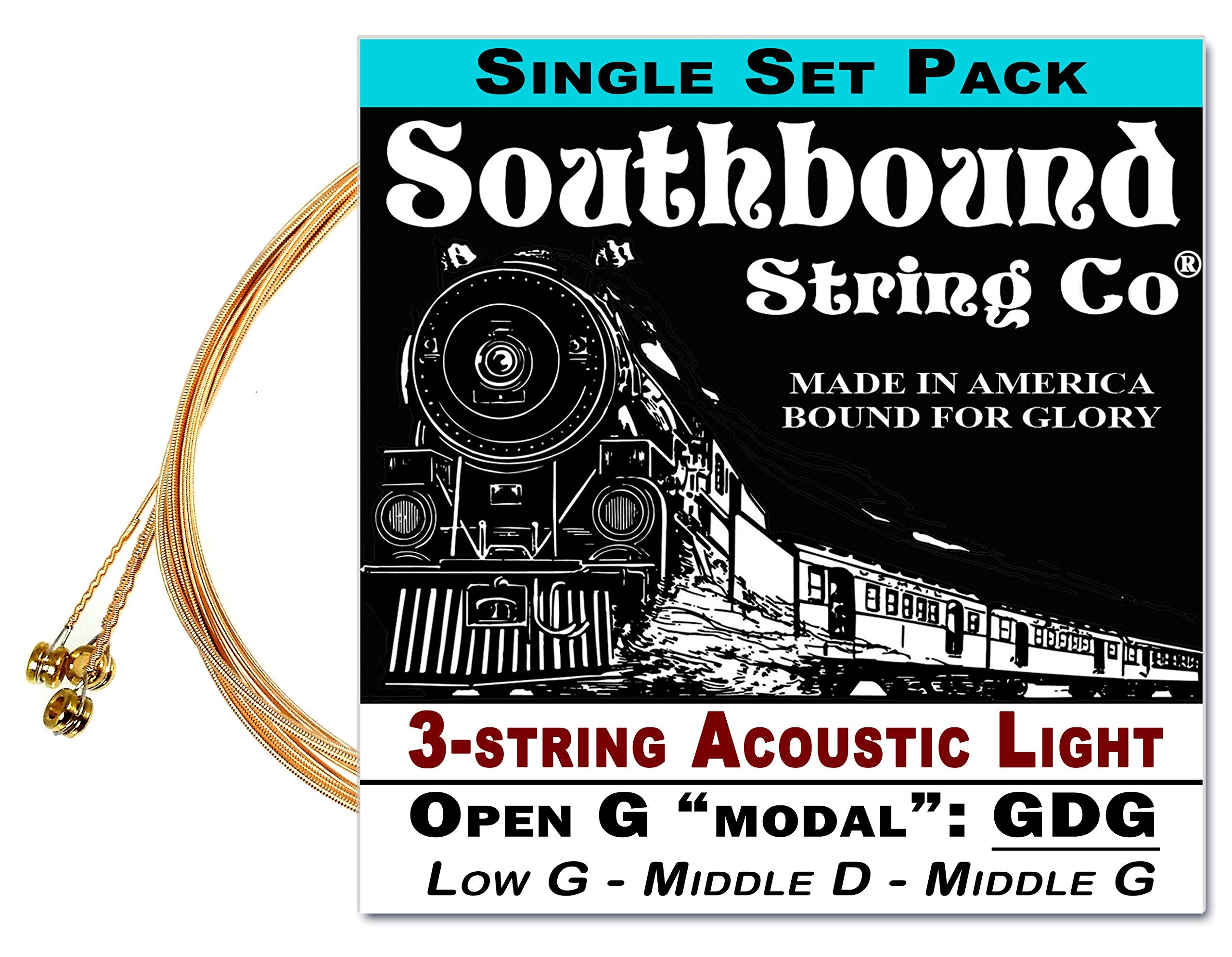 3-String Open G''Gdg'' Modal/Blues String Sets - The''Blues Set'' (Low G, Middle D, Middle G)