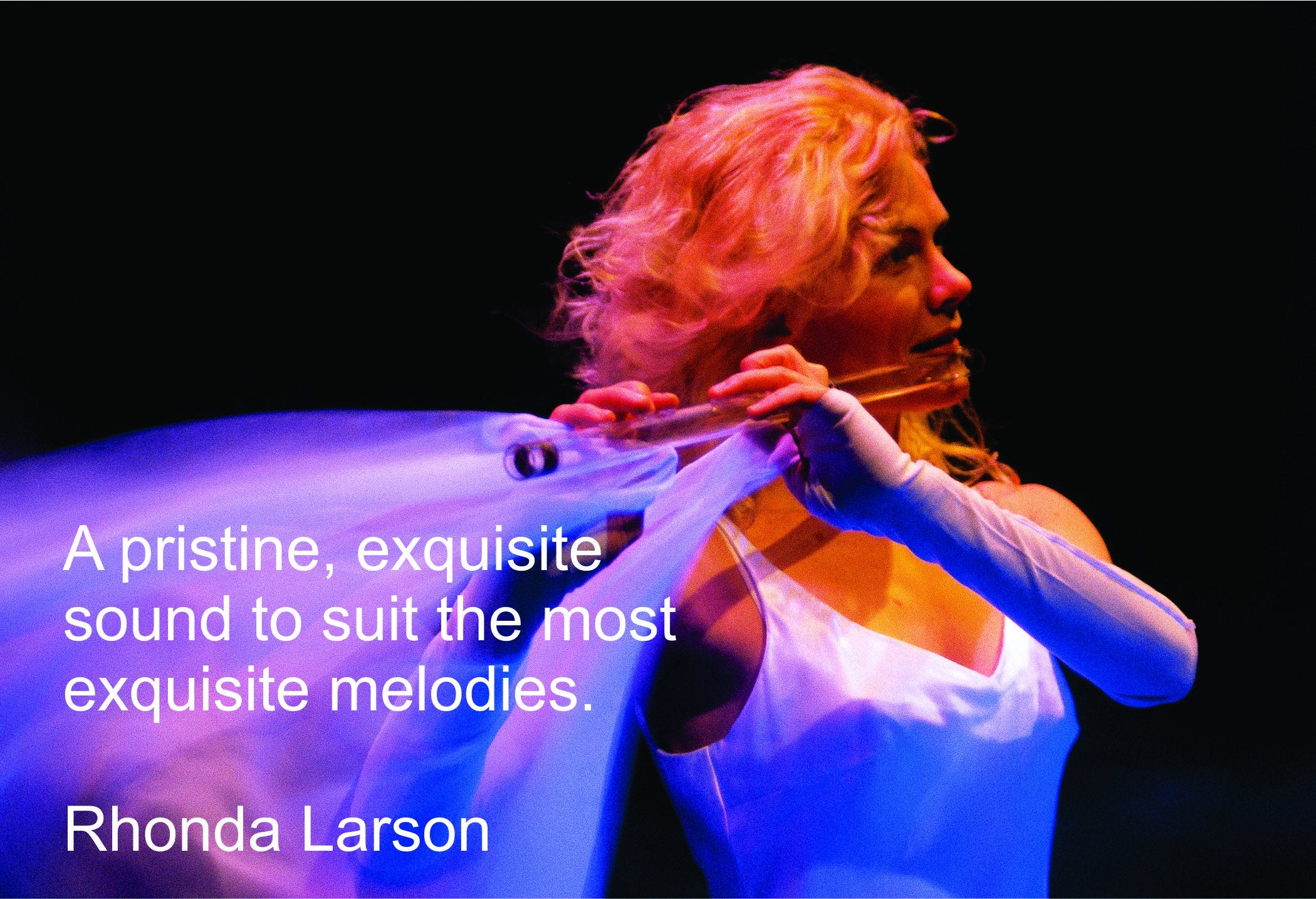 Hall Crystal Flute 11014 - Inline Glass Piccolo in D - Rose/Gold