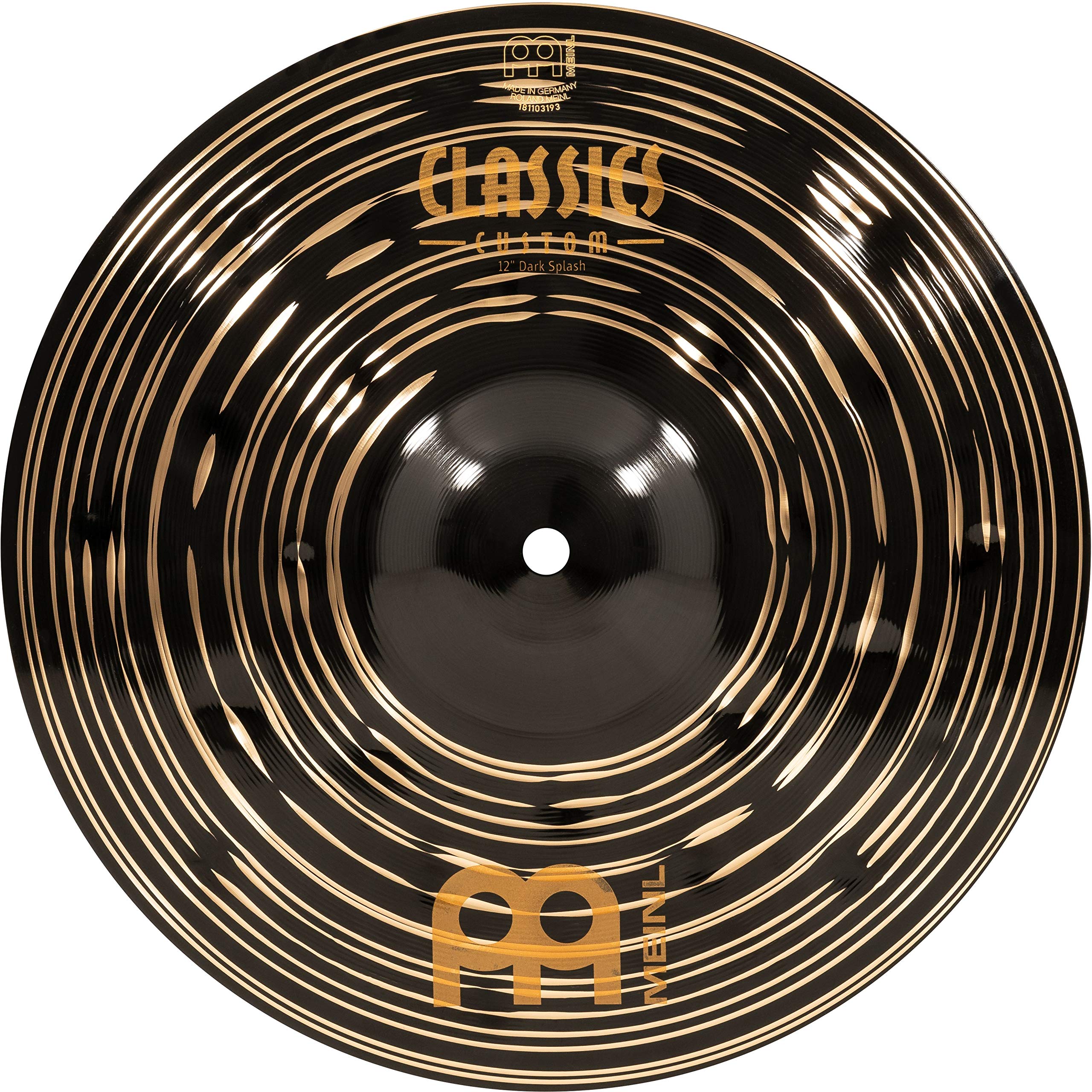 Meinl Cymbals Classics Custom Dark 12 Splash Cymbal for Drum Set - Made in Germany - B12 Bronze, 2-Year Warranty (CC12DAS)