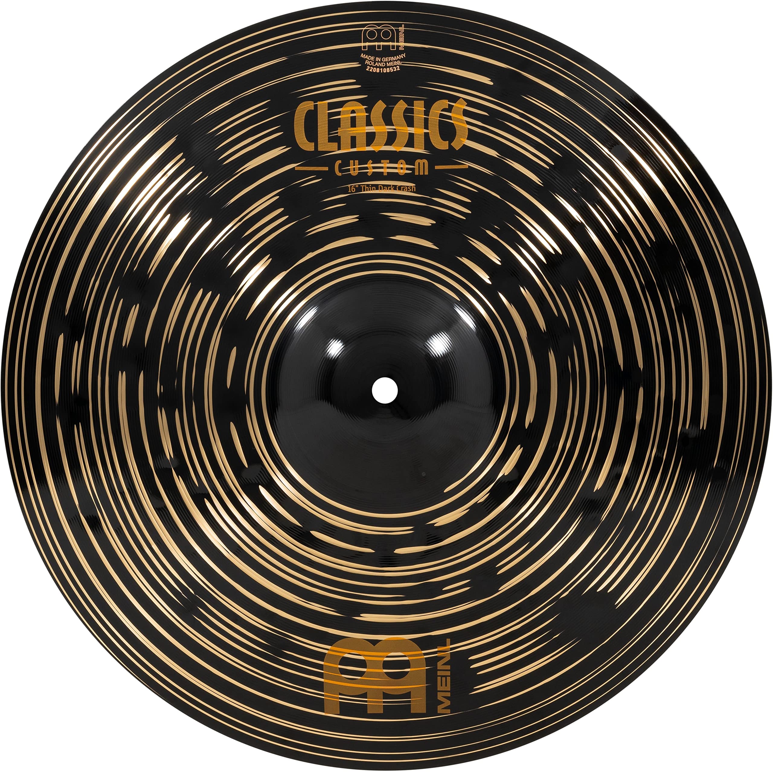 Meinl Cymbals Classics Custom Dark Thin 16 Crash Cymbal for Drum Set - Made in Germany - B12 Bronze, 2-Year Warranty (CC16TDAC)