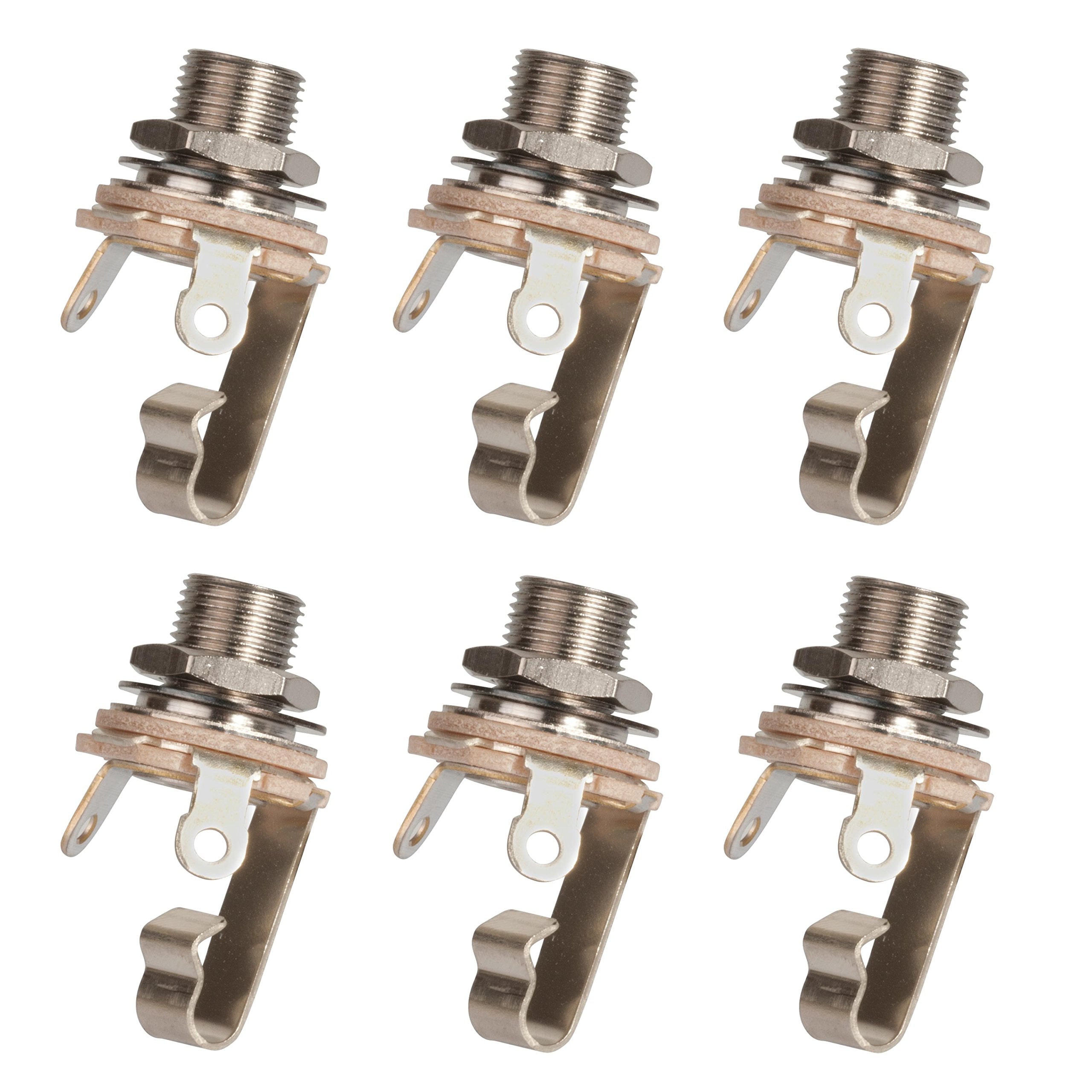 Switchcraft Output Jack, Mono, Long Thread - 6 Pack
