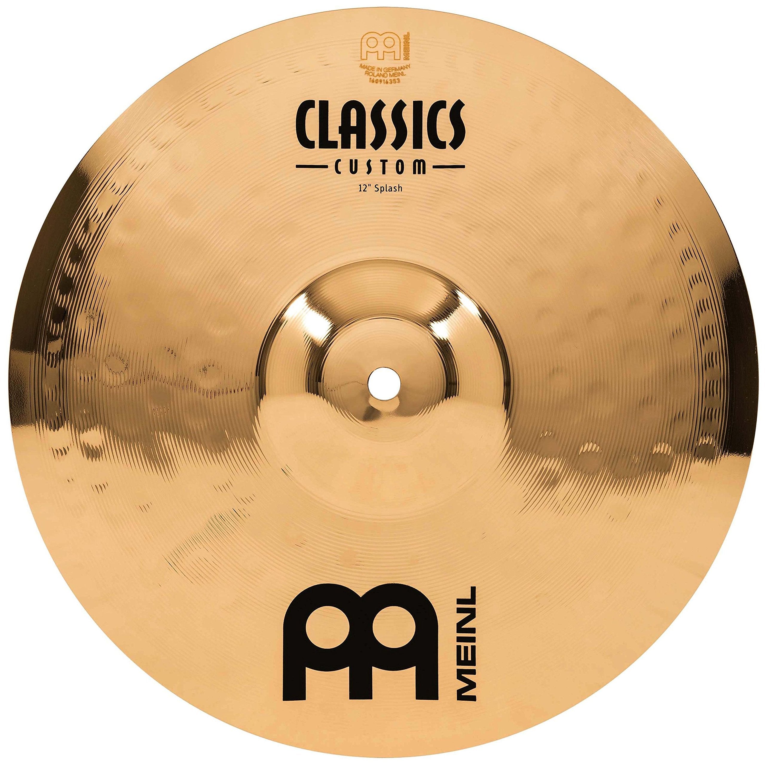 Meinl 12 Splash Cymbal - Classics Custom Brilliant - Made In Germany, 2-YEAR WARRANTY (CC12S-B)