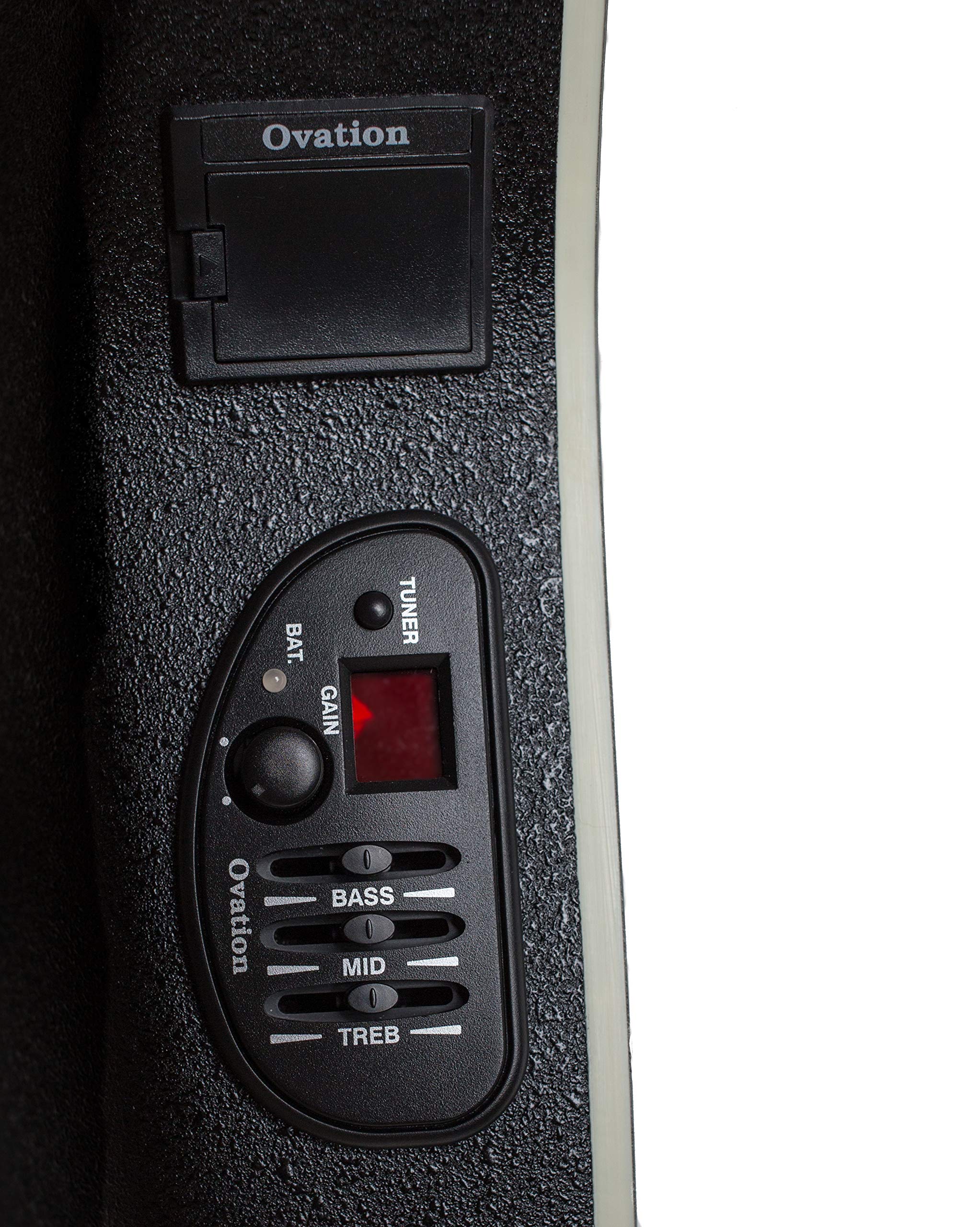 Ovation 6 String Acoustic-Electric Guitar, Right Handed, Trans Black Flame Maple (CS24P-TBBY)