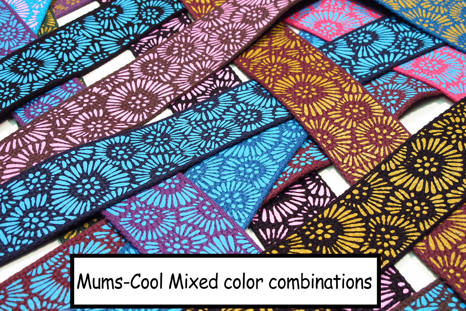 Legacystraps Girls Flower Guitar Strap - 2'' Cotton with Hot Pink Daisy Flowers on Chocolate Daisy Collection Volume 2 Pinks