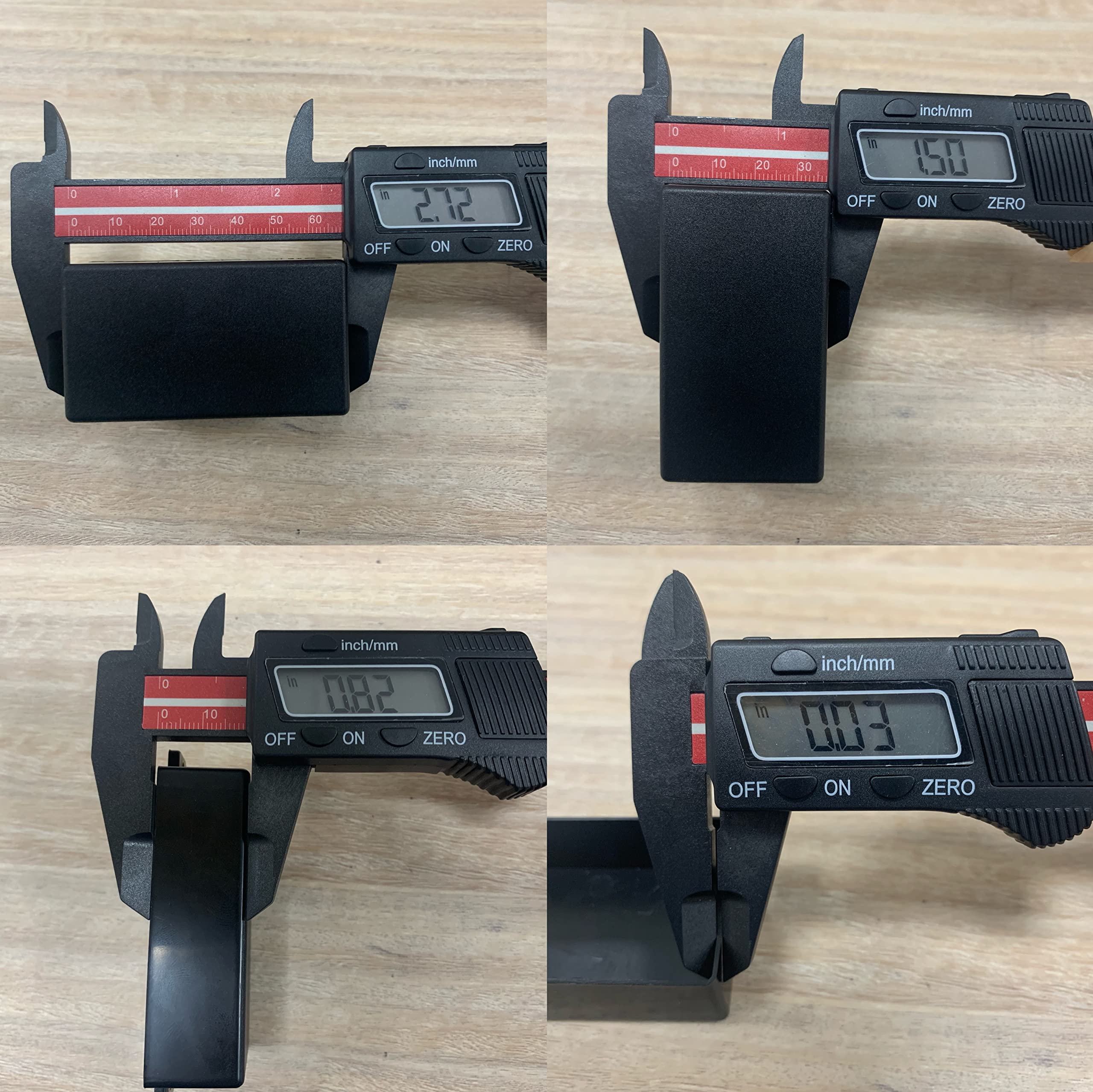 FarBoat 4Pcs Humbucker Guitar Pickup Cover Plastic Guitar Parts (Black)