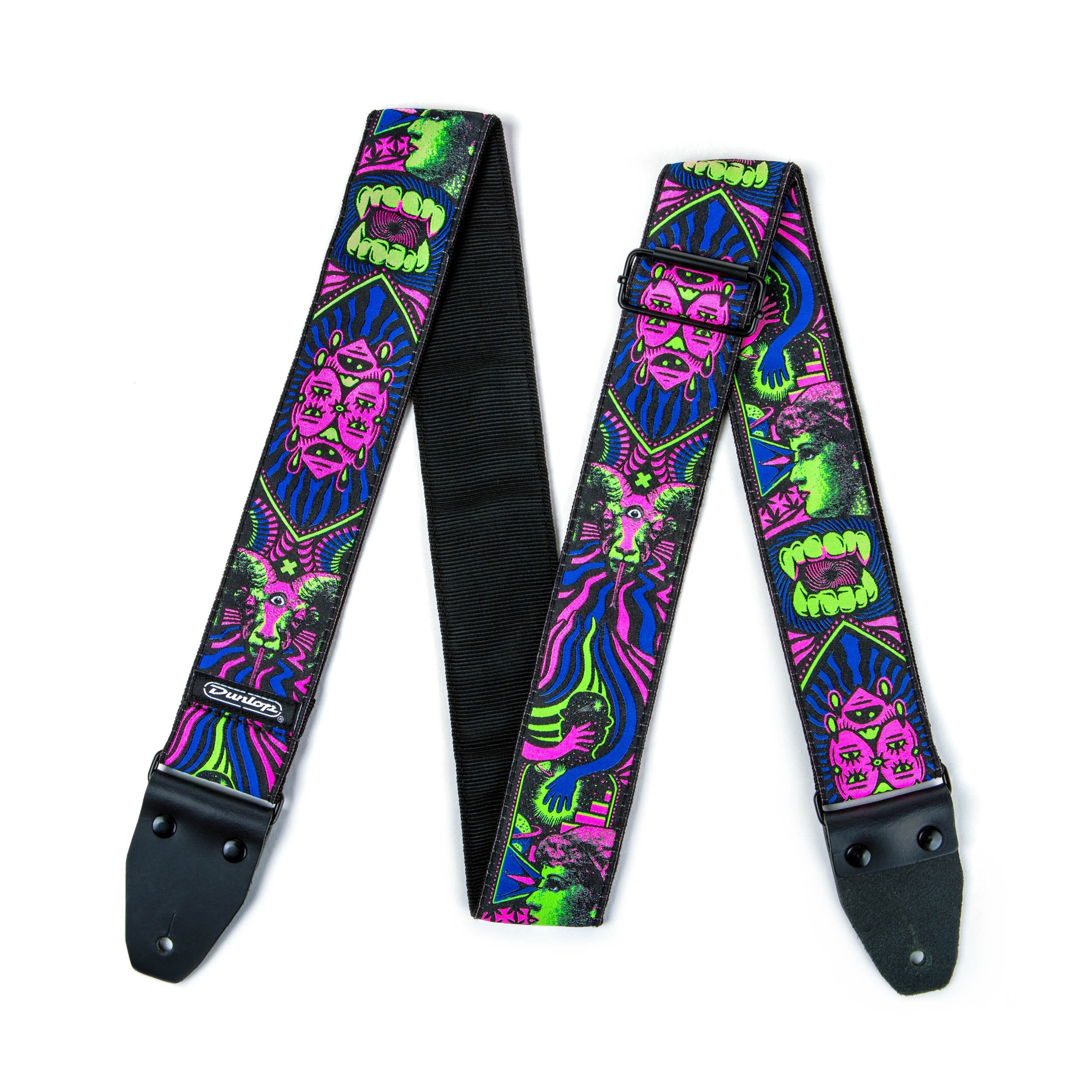 Jim Dunlop I Love Dust Green Fangs Guitar Strap (ILD05)