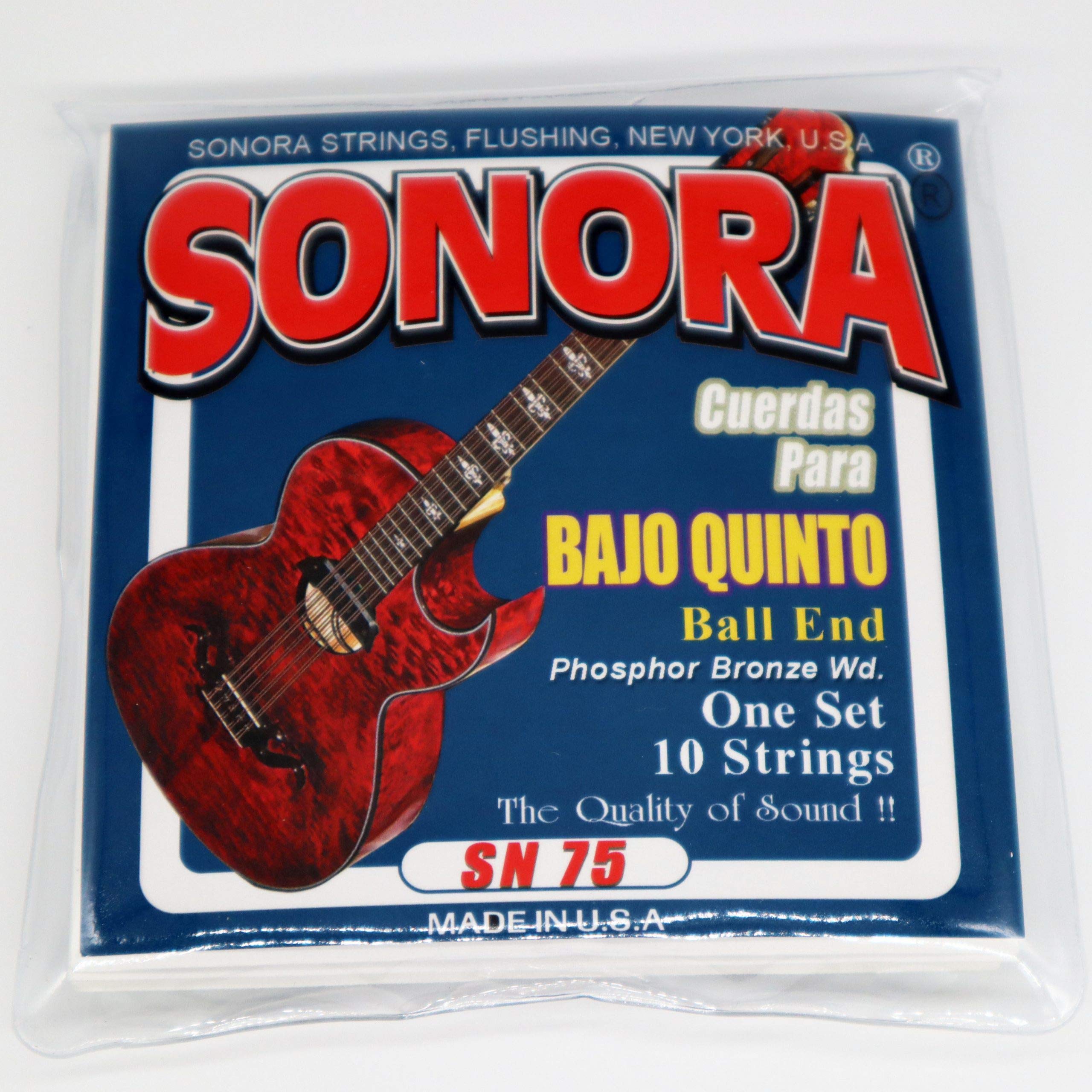 Made In Usa, Sonora Strings Sn75 G Bajo Quinto Phosphor Bronze Wound Ball End, The Quality Of Sound