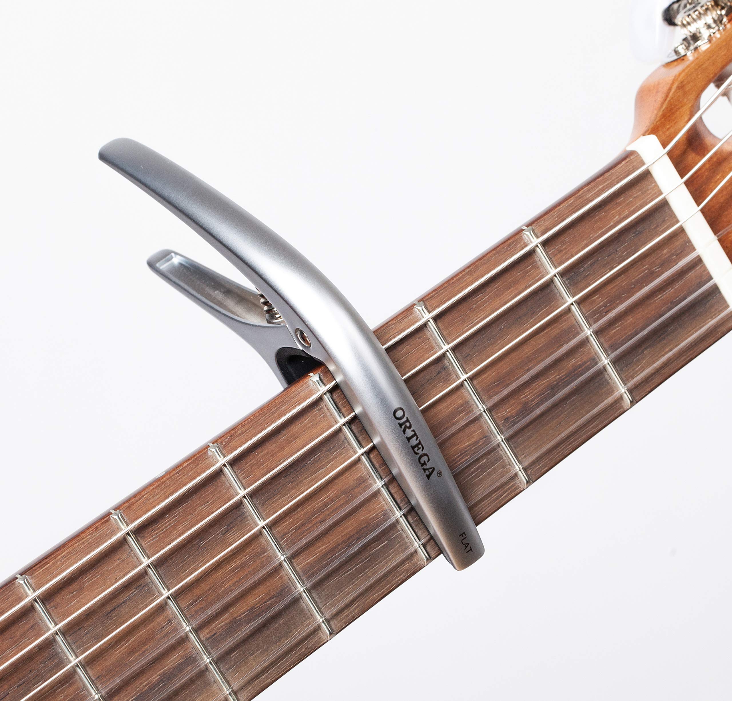 Ortega Guitars Twin Capo-Quick Change Clamp-Guitars w/Curved & Flat Fretboards (TWCAPO-CR)