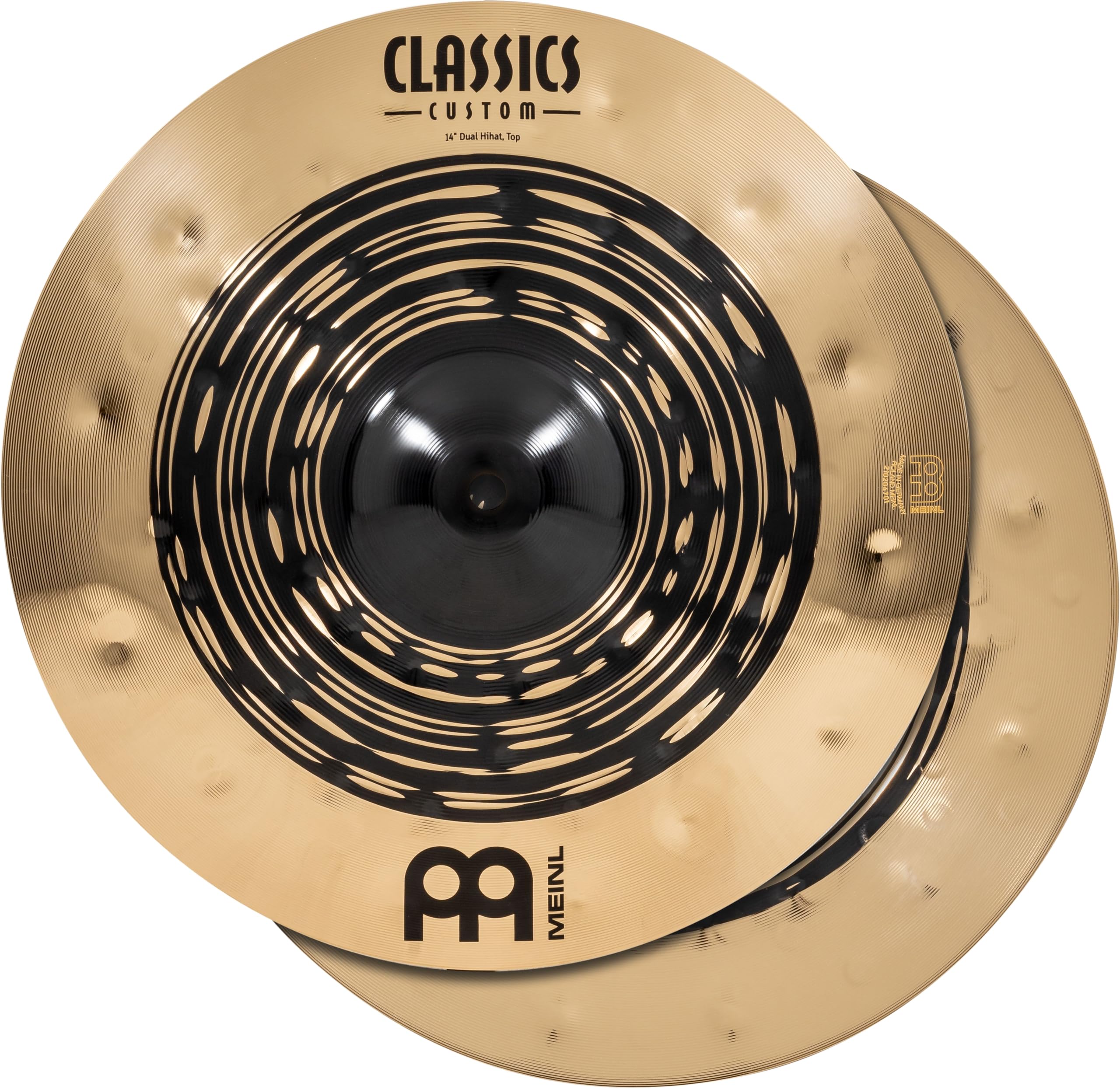 Classics Custom Dual 14 Hihat Cymbal Pair for Drum Set, Dark/Brilliant - MADE IN GERMANY - B12 Bronze, 2-YEAR WARRANTY