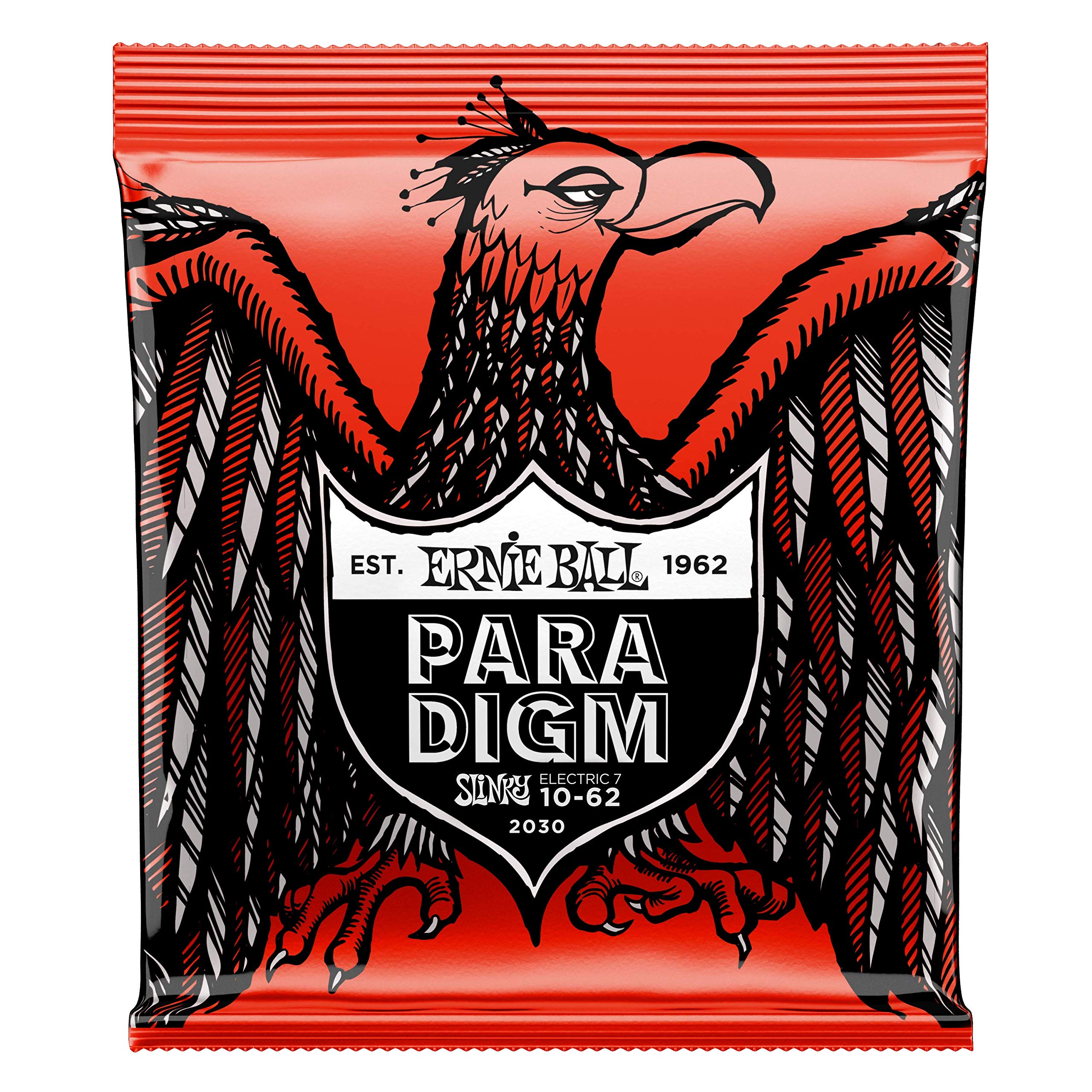 Ernie Ball Paradigm 7-String Skinny Top Heavy Bottom Slinky Electric Guitar Strings, 10-52 Gauge (P02030)
