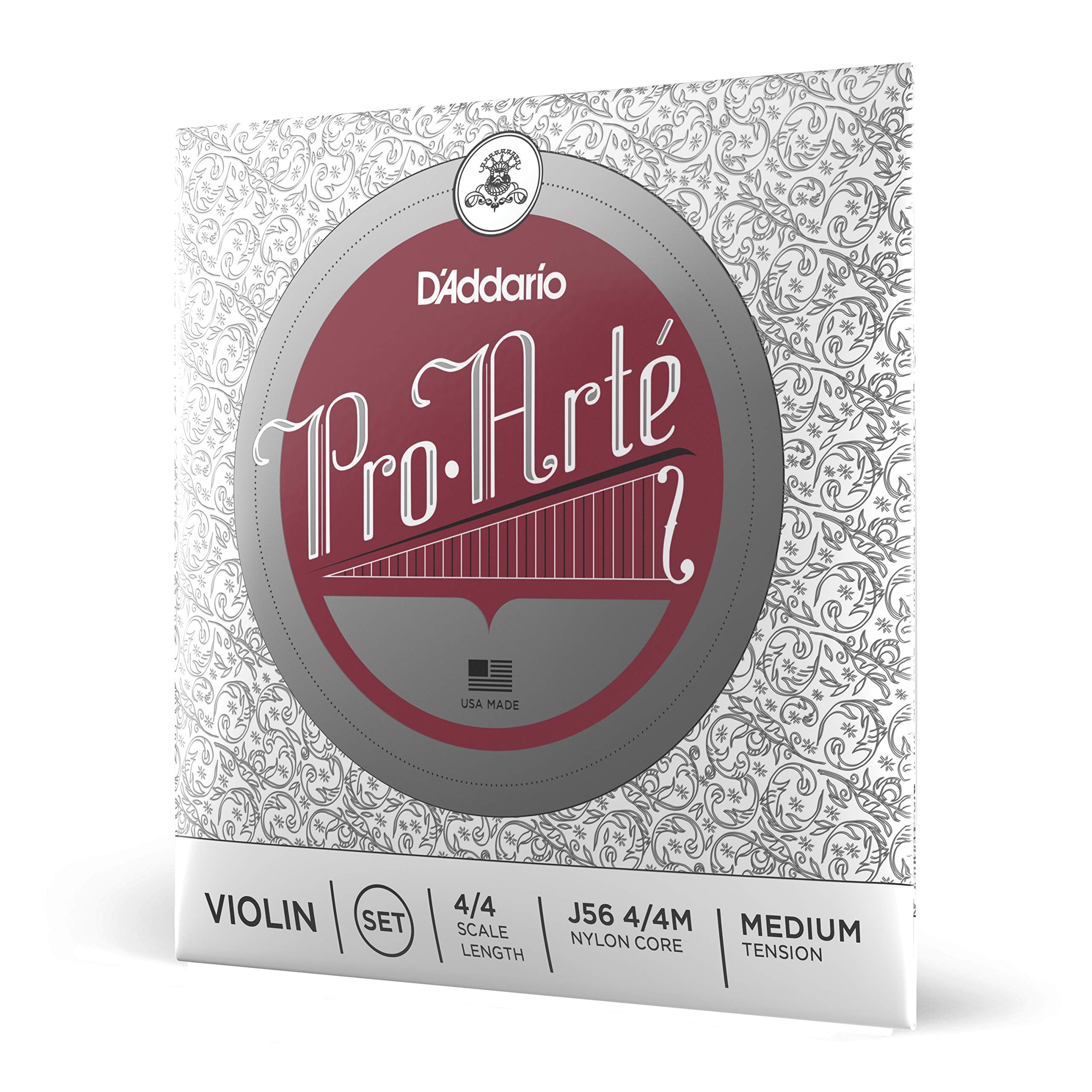 DAddario J56 4/4M Pro-Arte Nylon violin Strings, Medium