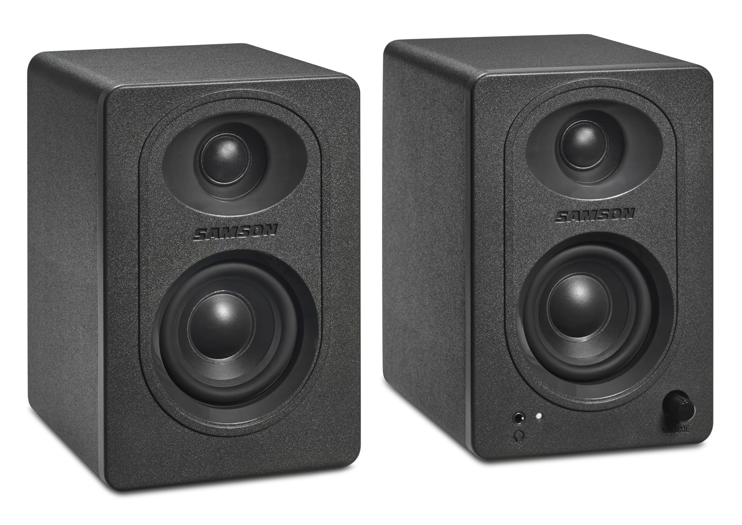 SAMSON MediaOne MX3BT Powered Studio Monitors w/3 Inch Polypropylene Woofers and Bluetooth