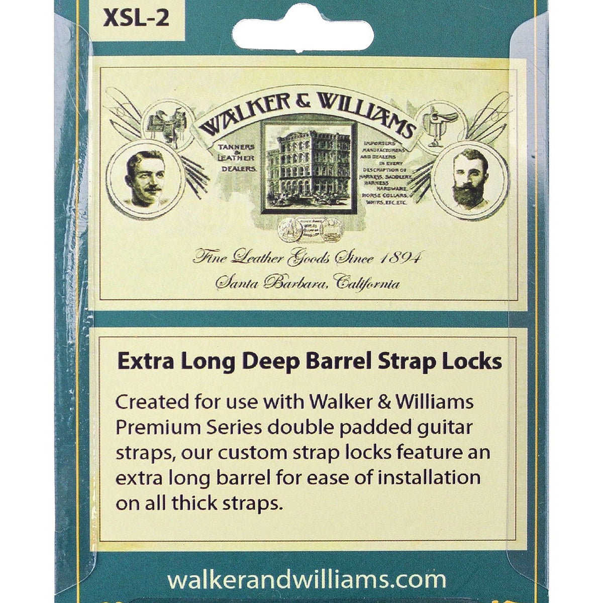 Walker & Williams Extra Long Deep Barrel Black Strap Locks For Thick ...