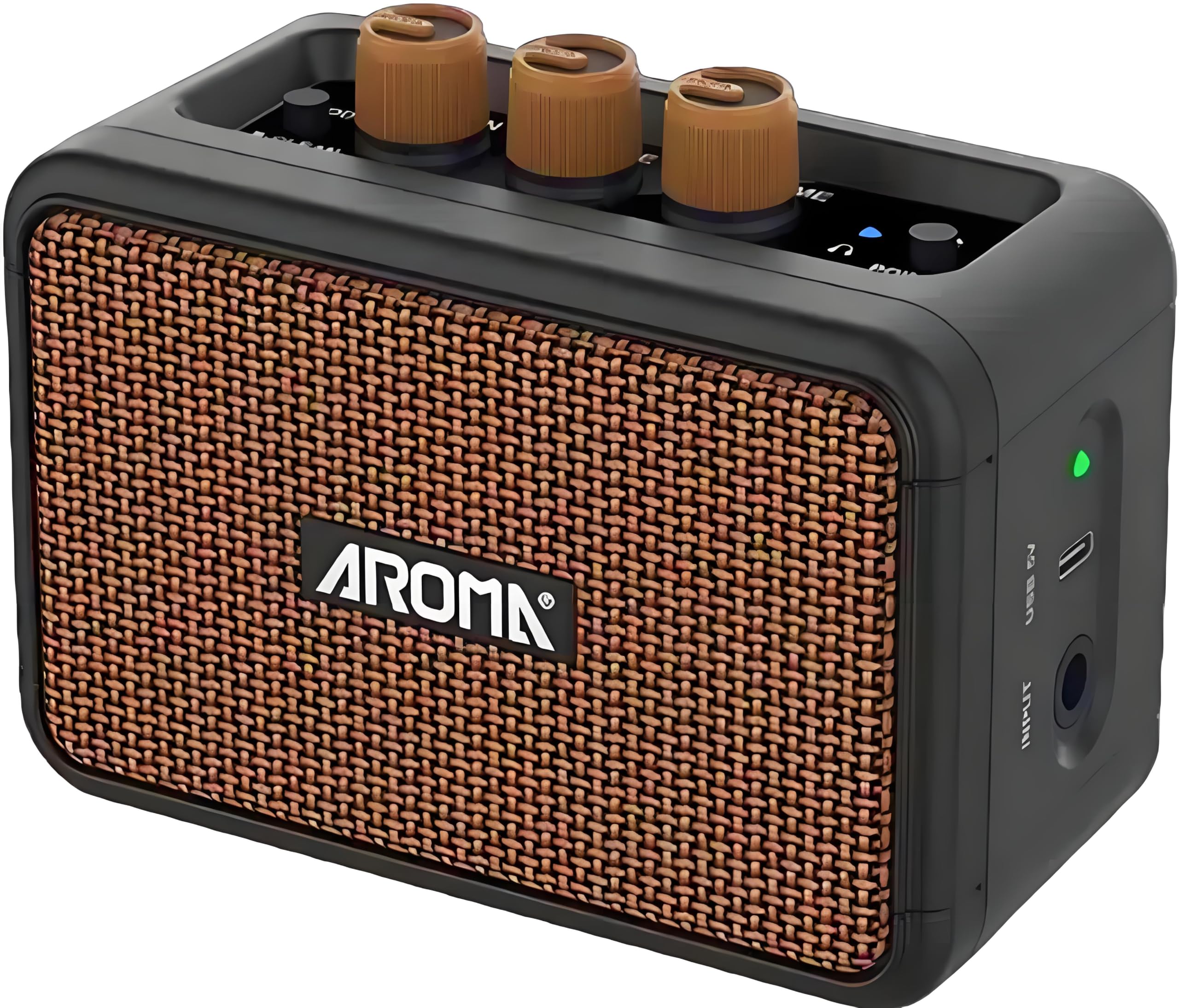 Ulumac Aroma Mini Guitar Amp, Rechargeable Electric Guitar Amplifier, Dual Speakers 5W, Wireless, Portable Retro Small Practice 