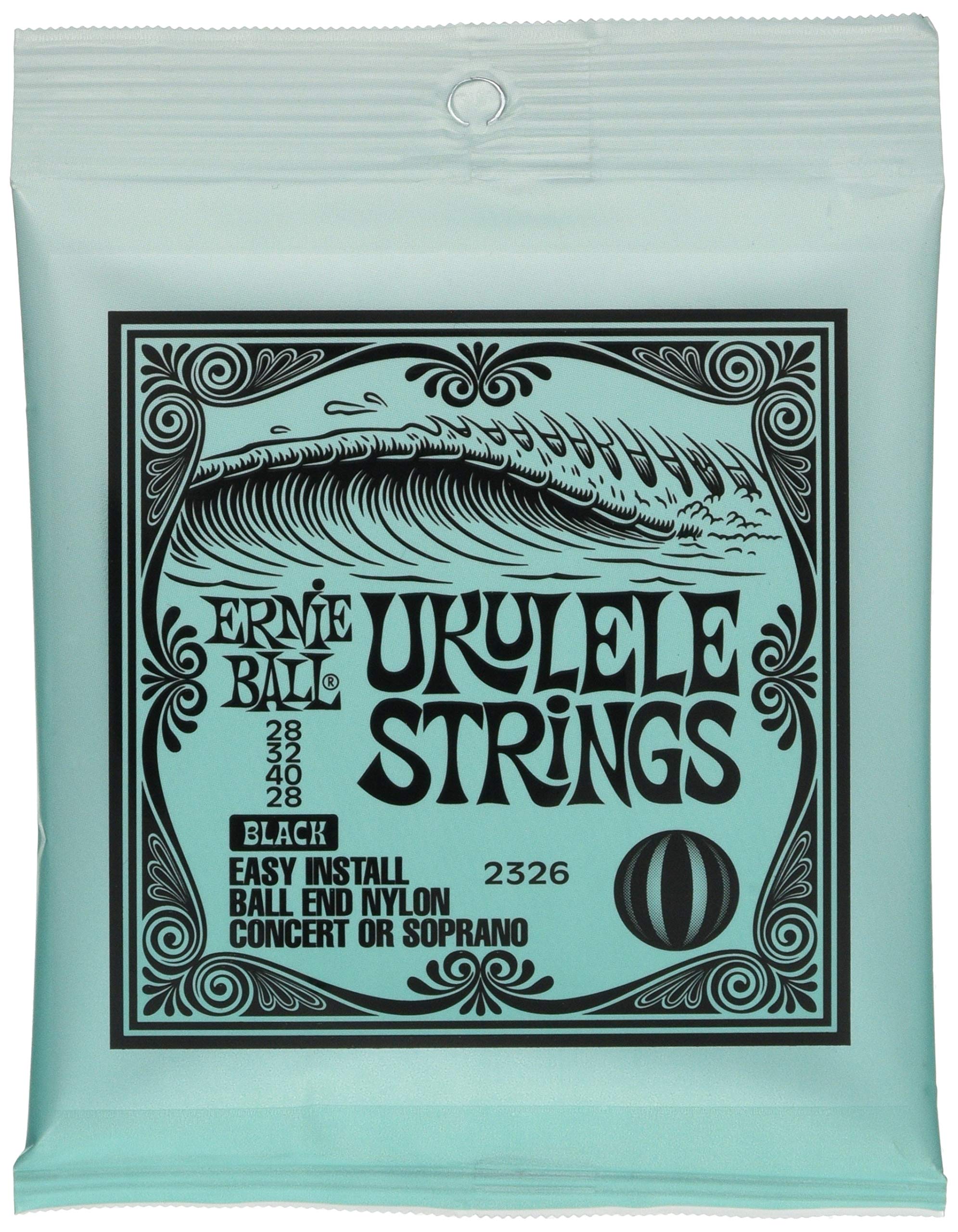 Ernie Ball Ukulele Ball End Nylon Strings, Black (P02326)