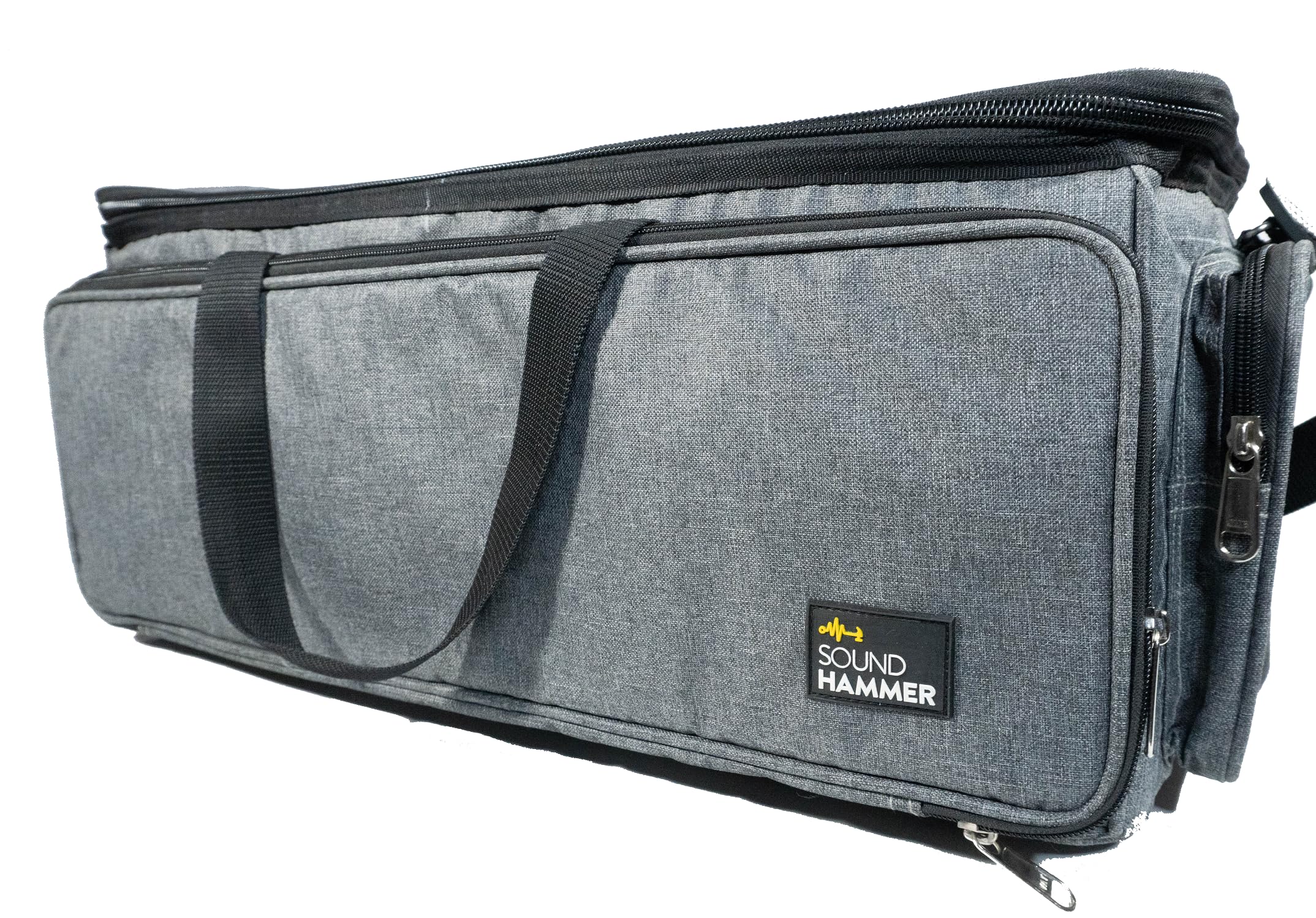 SOUNDHAMMER Ultra-Organised Cable Gig Bag with Multi Compartments & Padded Dividers | Professional Cable Organizer Carry Case fo