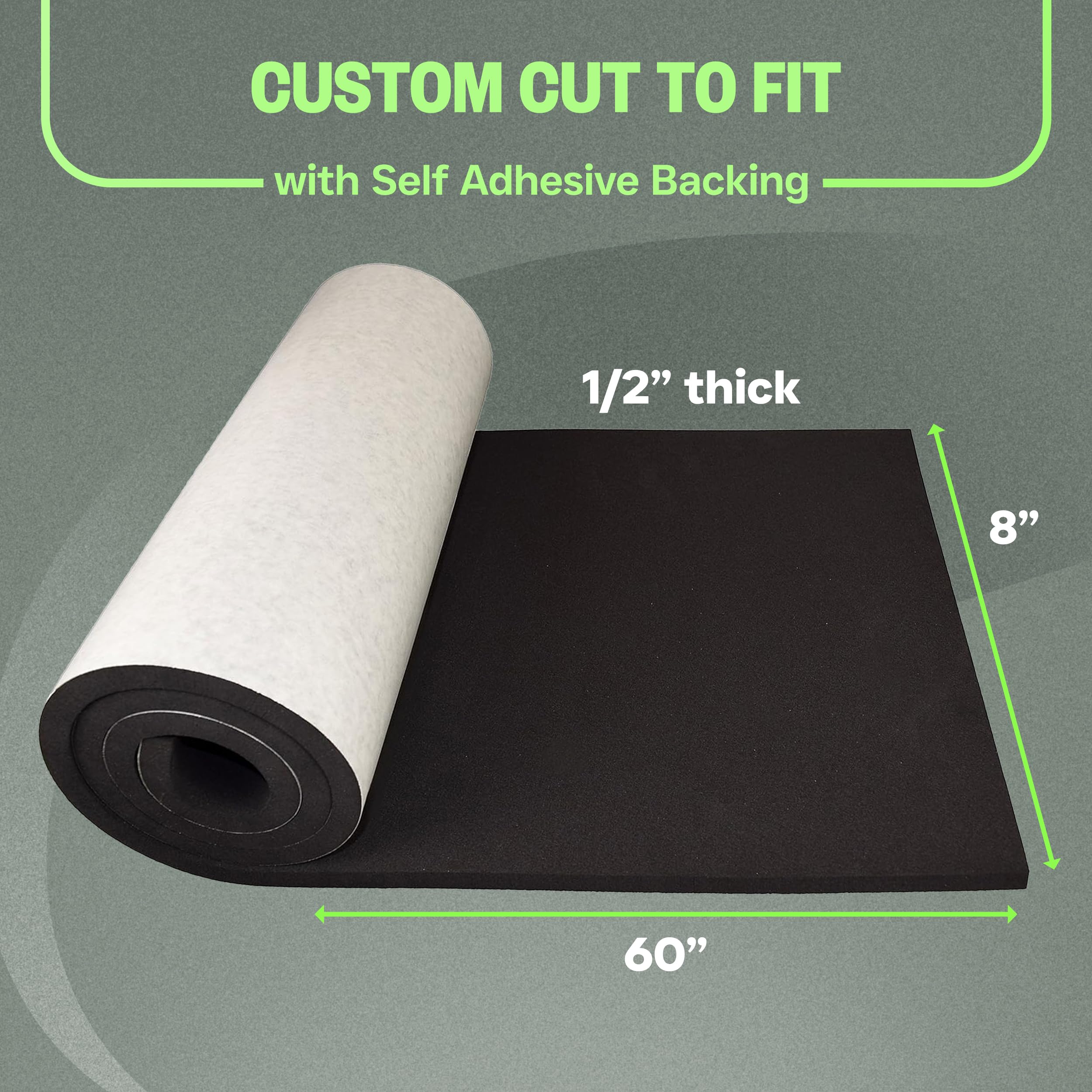 XCEL Extra Large Marine Foam Roll with Self Adhesive - Closed Cell Foam Rubber Water Resistant Padding Sheet - Perfect for Home,