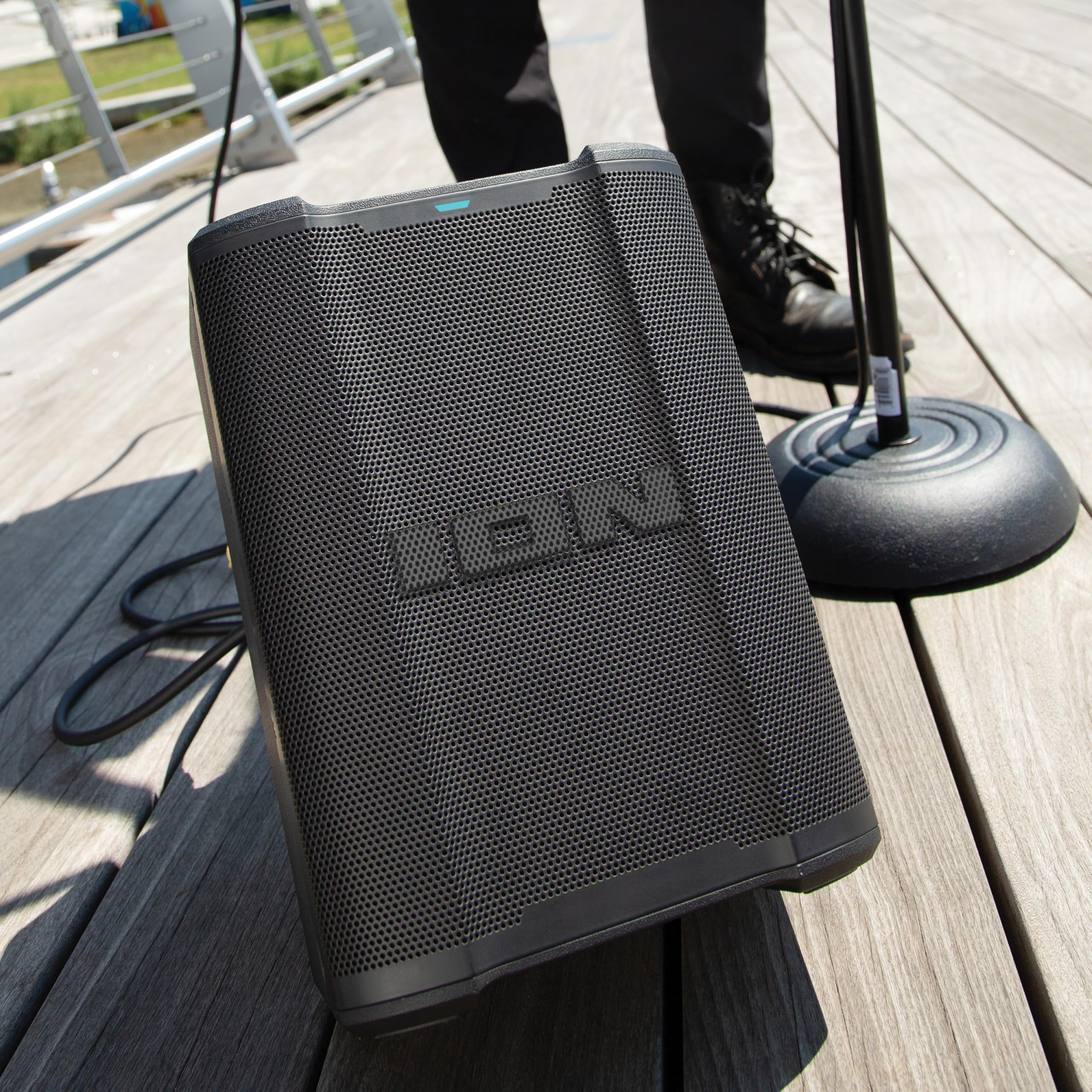 Ion Audio Trouper 100 - Battery Powered Portable Bluetooth Speaker with Rechargeable Battery, Multi-Channel Mixer and FM Radio,