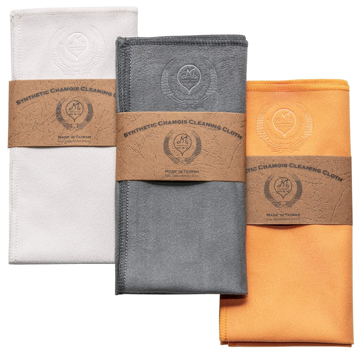Mi&Vi Synthetic Chamois Microfiber Instrument Cleaning & Polishing Cloth For Violin, Viola, Cello, Bass, Guitar 12X12In(Pack Of