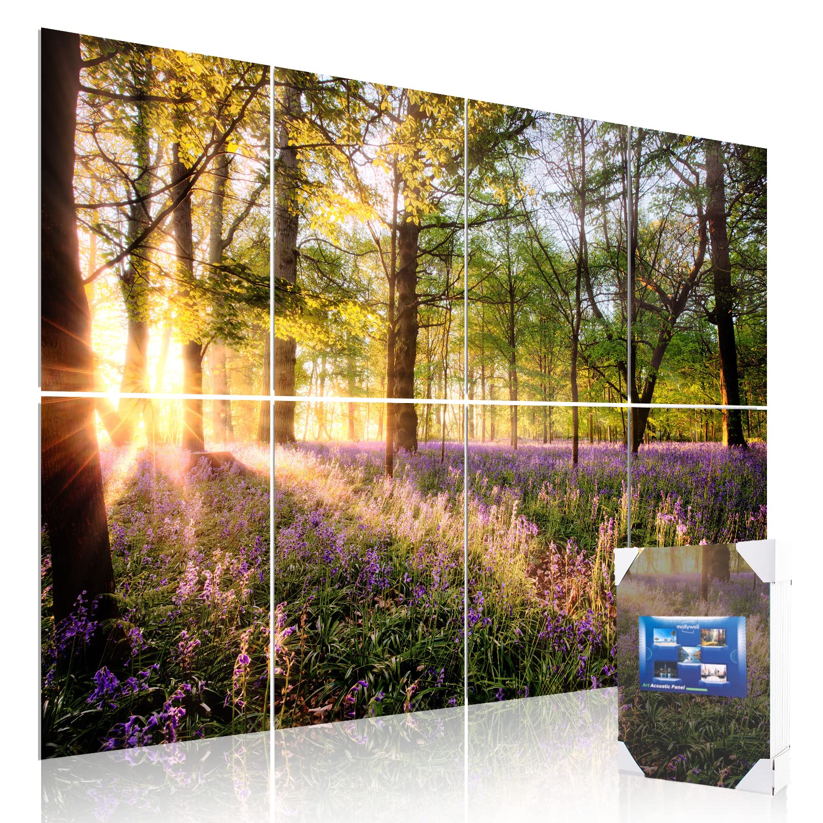 Mollywell Art Acoustic Panels, Sound Proofing, Wall Decoration, Suitable For Nature-Inspired Room Soundproofing & Vibrant Aesthe