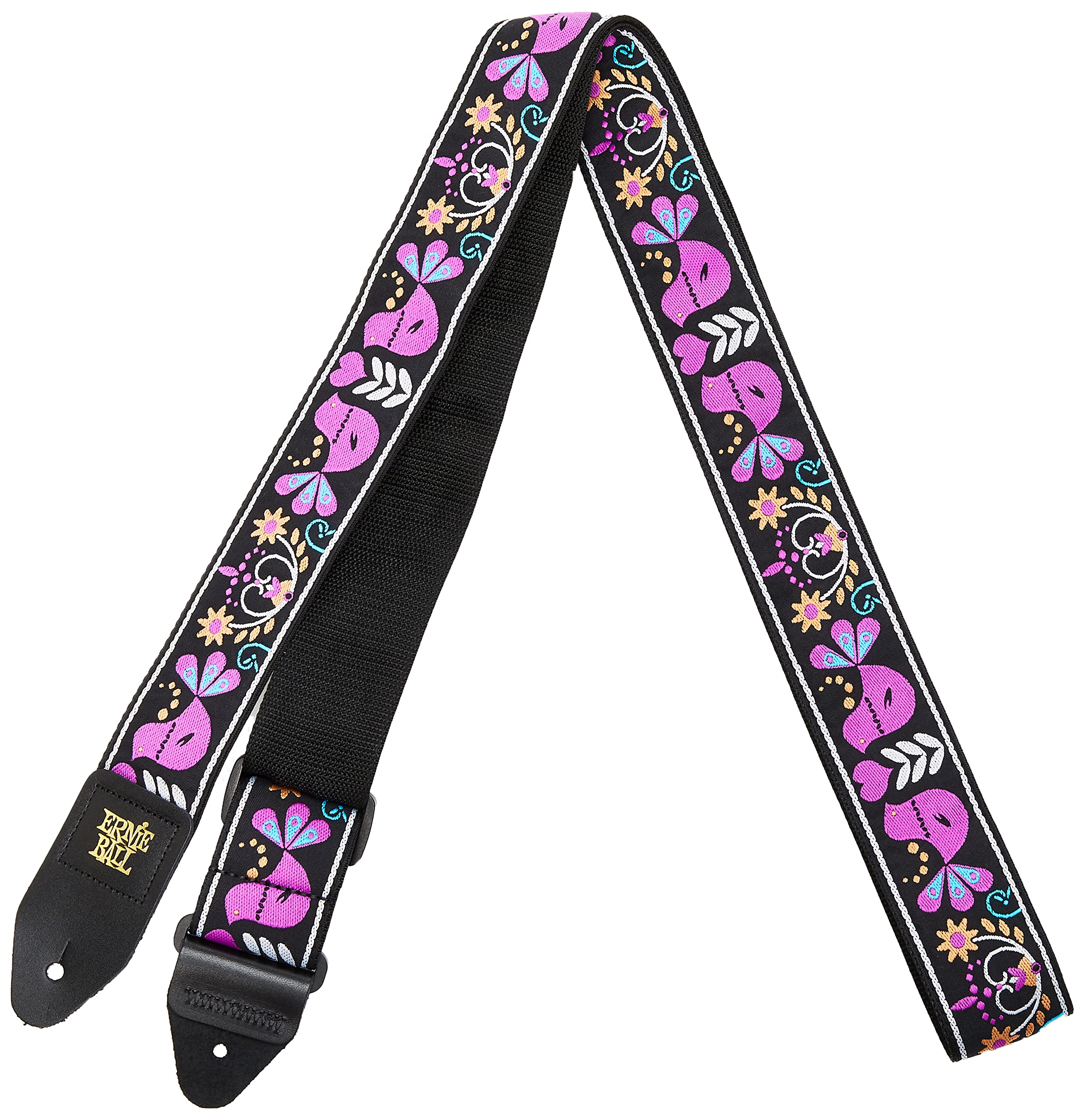 Ernie Ball Jacquard Guitar Strap, Purple Bird Lupin (P05331)