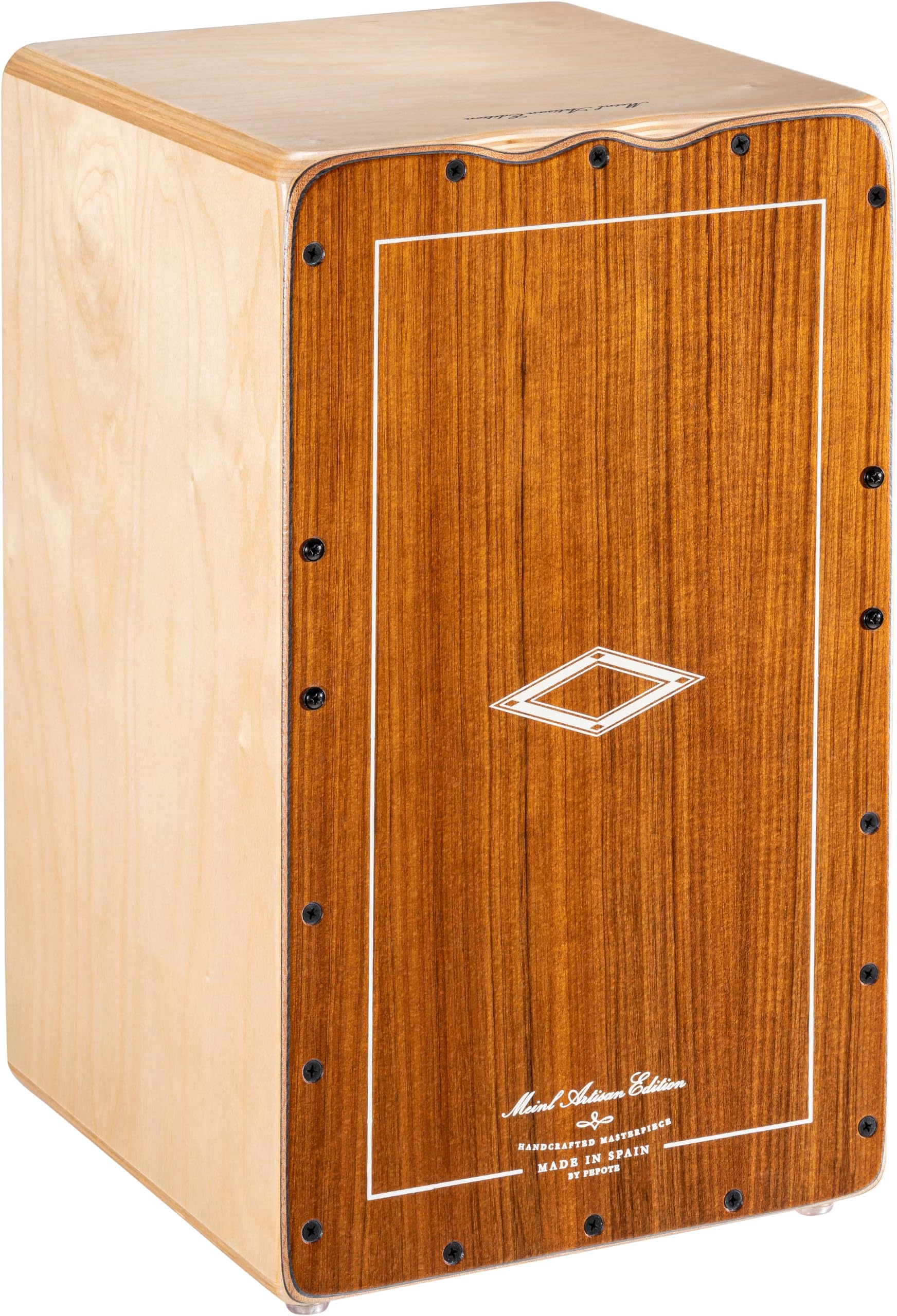 Meinl Artisan String Cajon with Mongoy Frontplate / Baltic Birch Body - MADE IN SPAIN - Buler  a Line, 2-YEAR WARRANTY (AEBLMY)