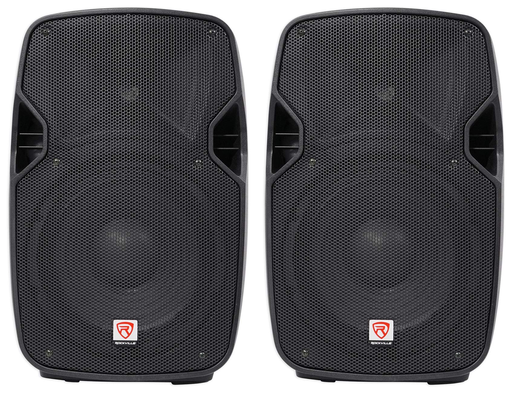 Rockville SPGN108 Pair 10 Passive 800-Watt Peak 8 Ohm DJ PA Speakers, 200-Watt RMS, ABS Cabinet, Pole Socket, 2-Piece
