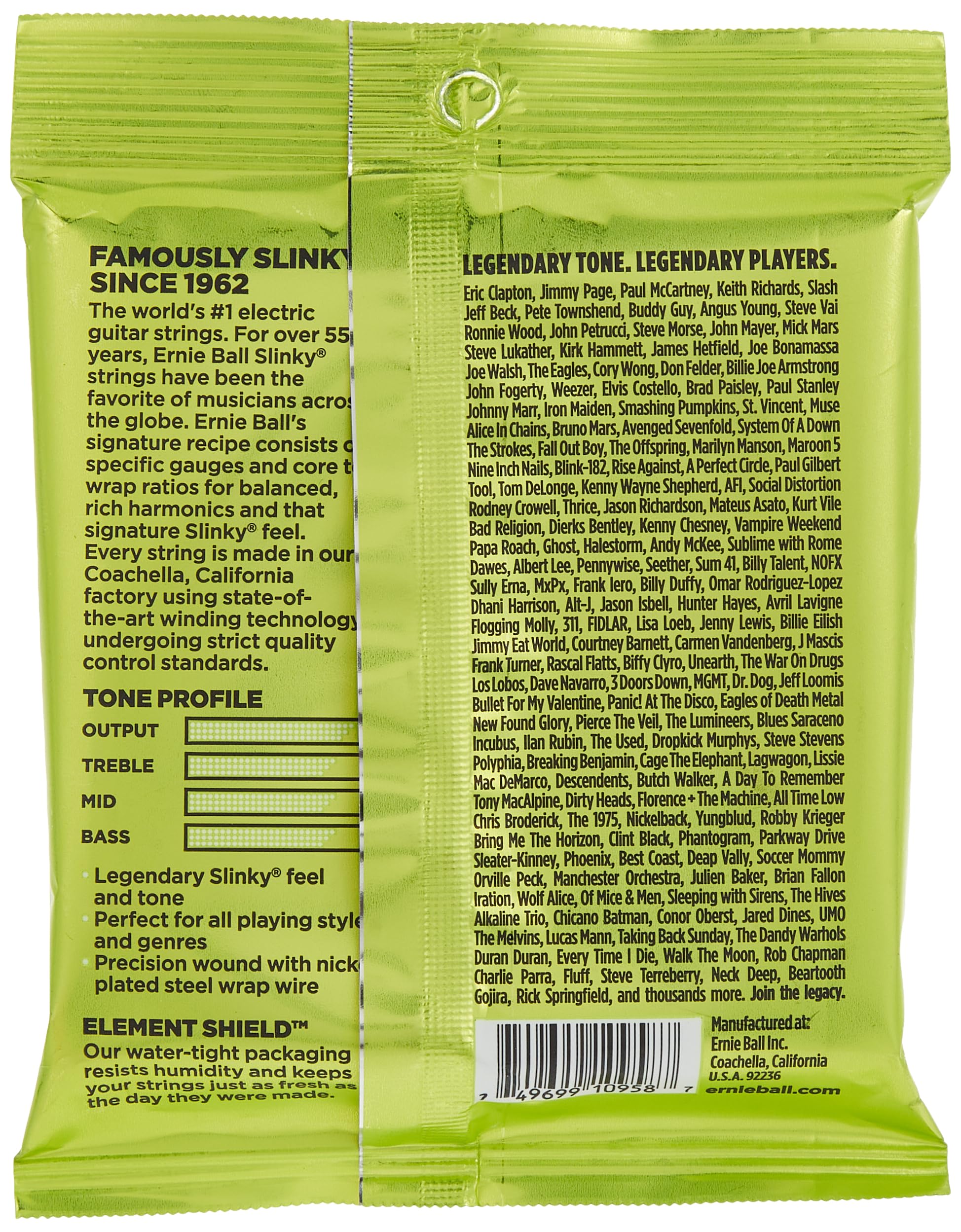 Ernie Ball 8-String Regular Slinky Nickel Wound Electric Guitar Strings, 10-74 Gauge (P02629)