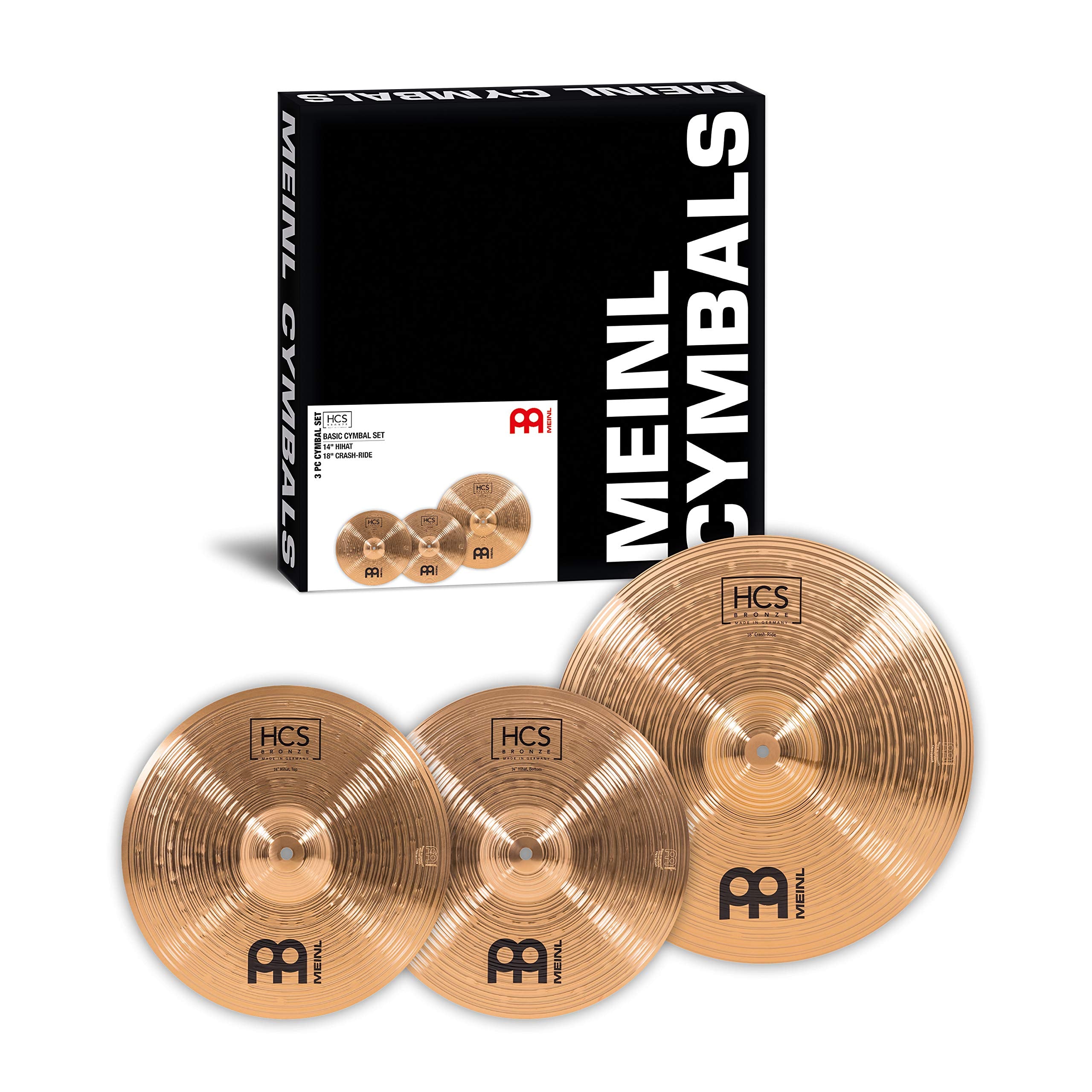 Meinl Cymbals Cymbal Variety Package, Bronze (HCSB1418)