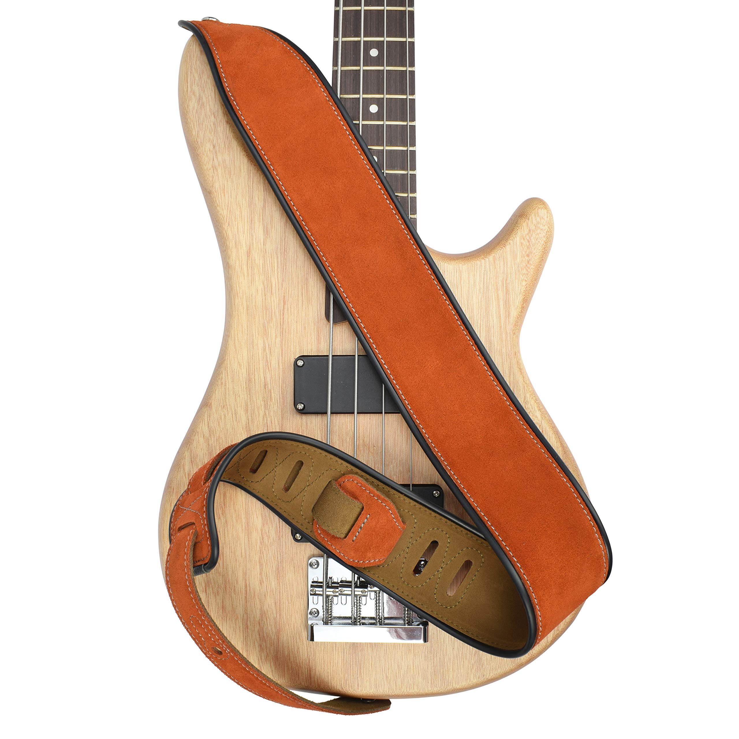 Cloudmusic Leather Guitar Strap For Electric, Acoustic, Classical And Bass Guitars(Classic Brown)