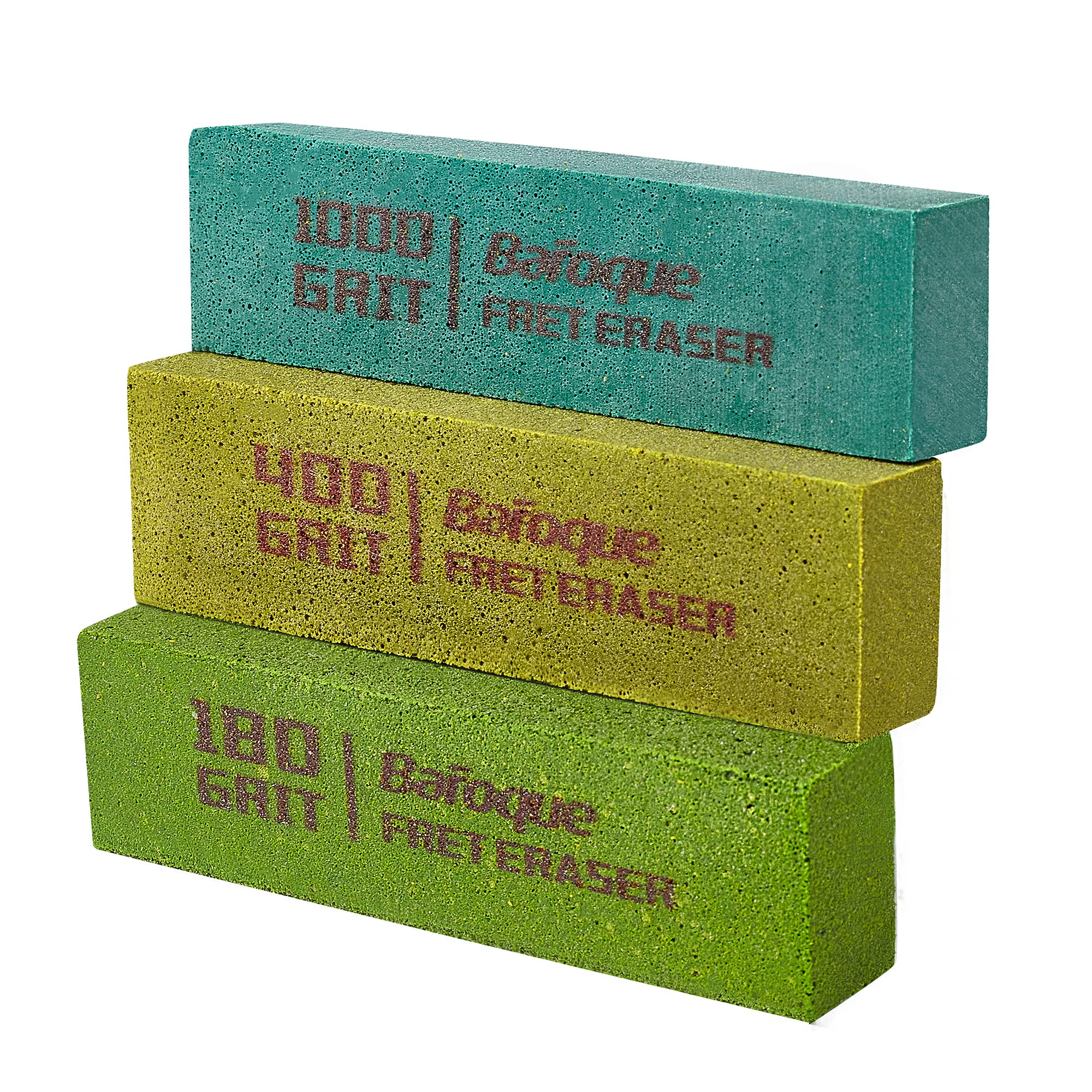 Fret Erasers for Guitar, Fret Polishing Abrasive Rubber Blocks, Fret Polish Kit, Fret Cleaning Tool Set for Fretwire String and 