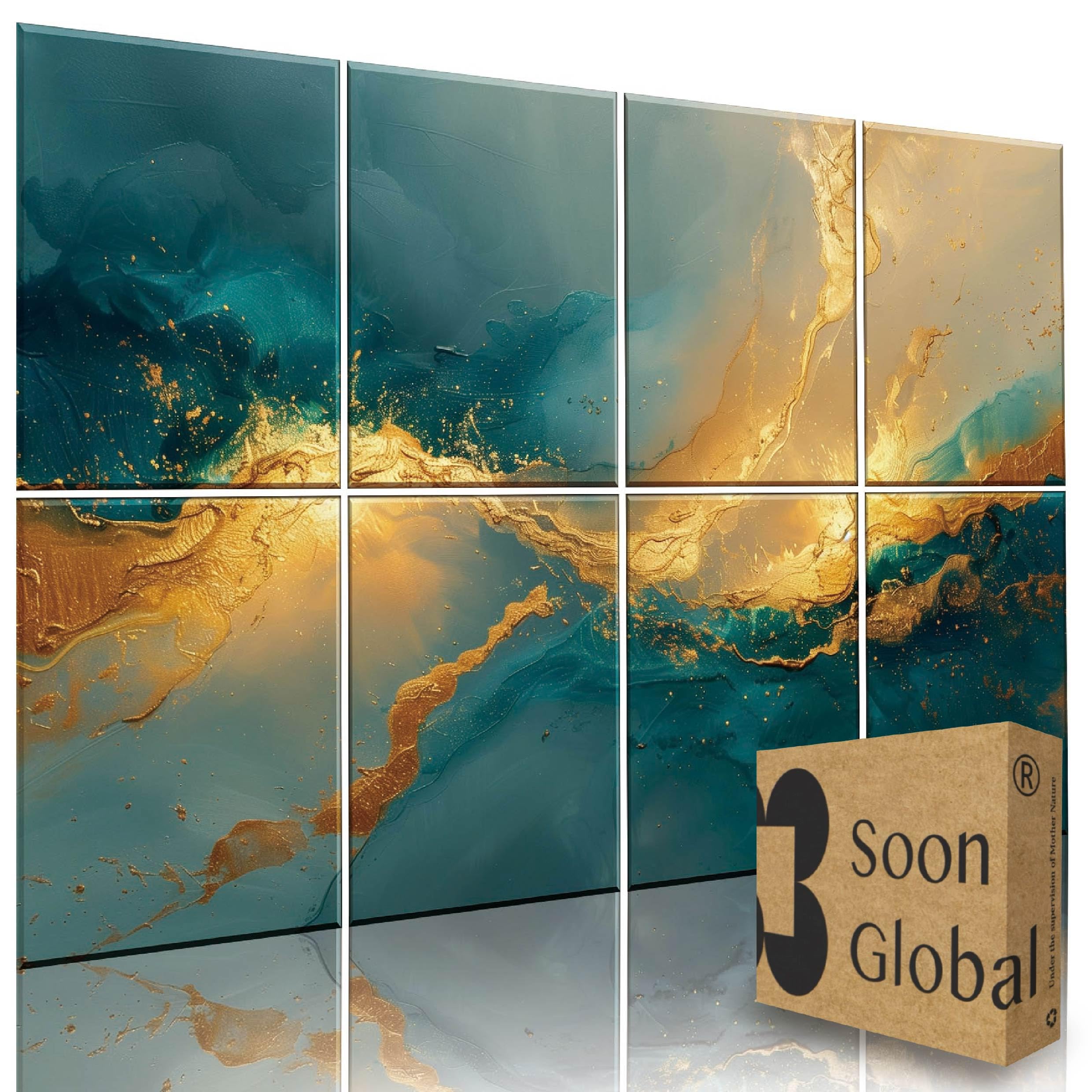 Soon Global Acoustical Wall Panels, 48 X 32 Inches Art Acoustic Panels, Decorative Acoustic Panels, Acoustic Wall Panels, Sound