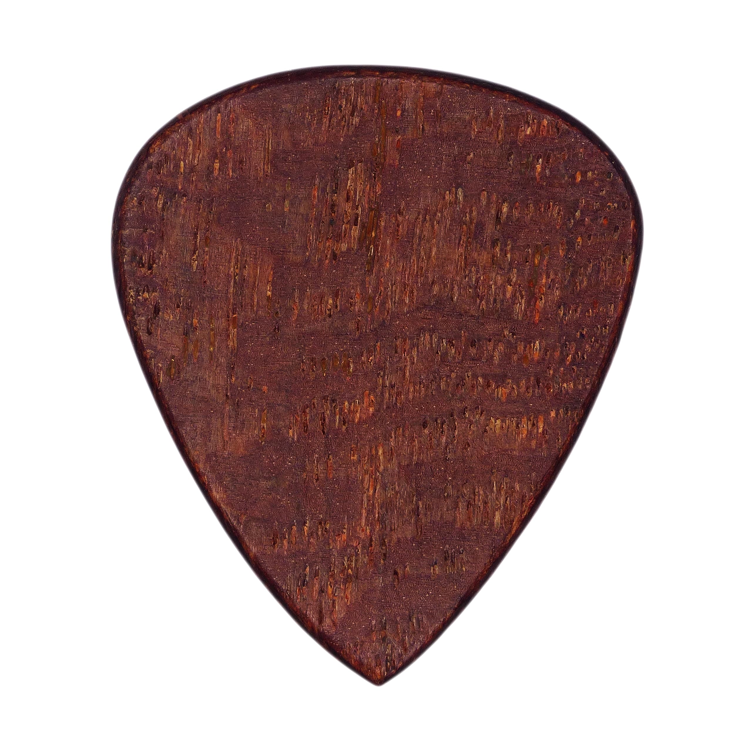 Mahogany Wood Guitar Or Bass Pick - 1.5 Mm Heavy Gauge - 351 Shape - Natural Finish Handmade Specialty Exotic Plectrum - 6 Pack
