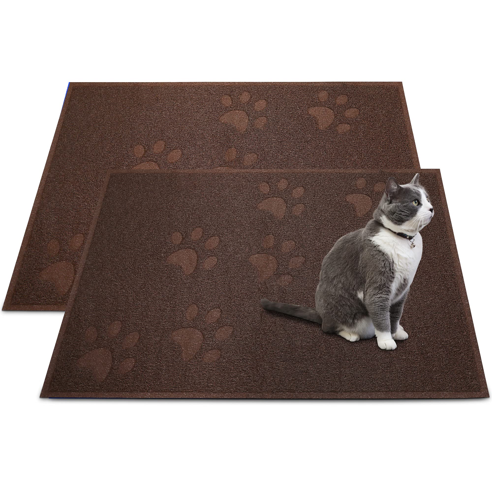 Andalus Cat Litter Mat - Kitty Litter Trapping Mat For Litter Boxes - Kitty Litter Mat To Trap Mess, Scatter Control - Washable