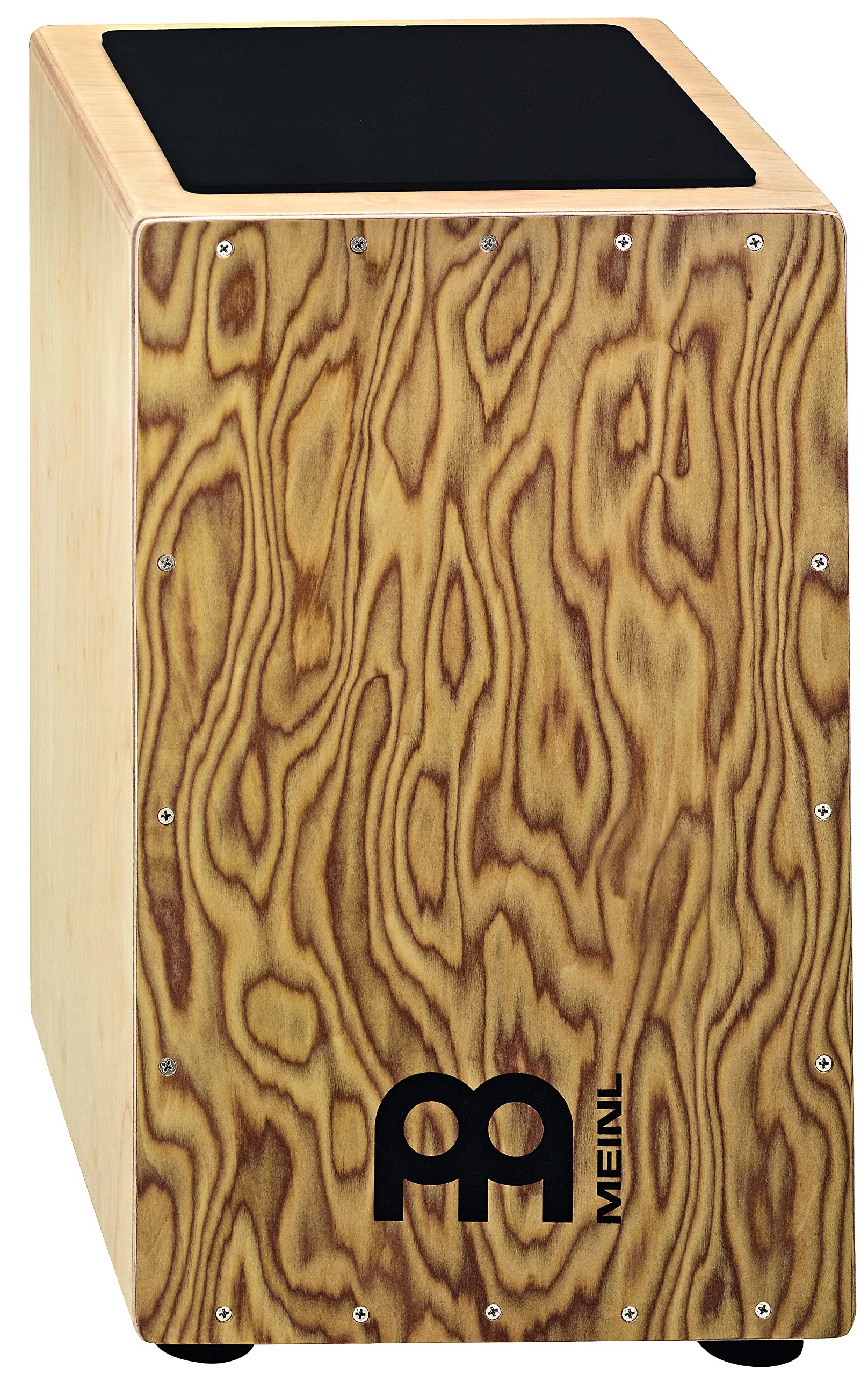 Meinl Cajon Box Drum with Internal Metal Strings for Adjustable Snare Effect - NOT MADE IN CHINA - Hardwood Full Size with Makah