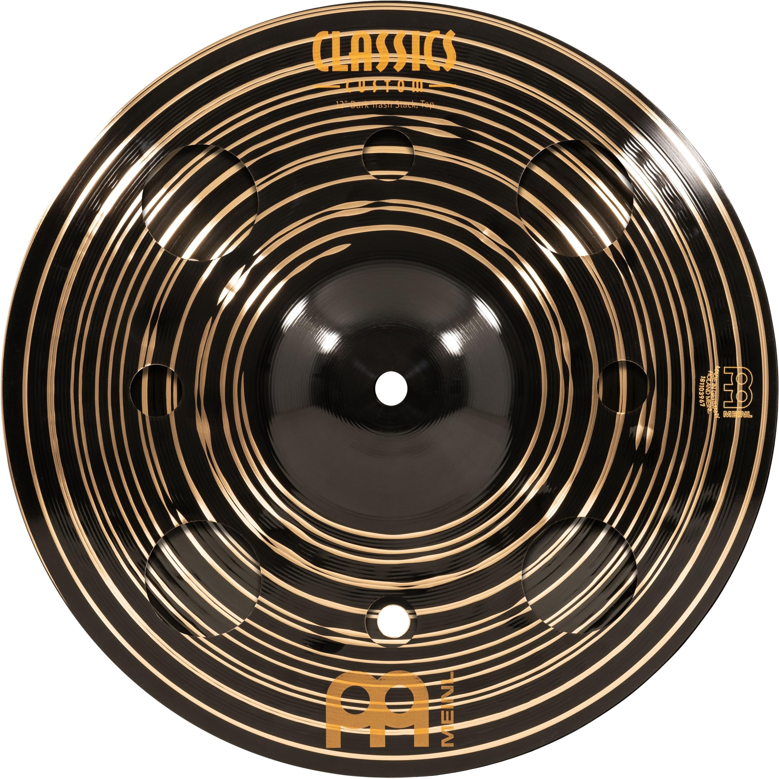 Classics Custom Dark 12 Trash Stack Cymbal for Drum Set, Pair - MADE IN GERMANY - B12 Bronze, 2-YEAR WARRANTY