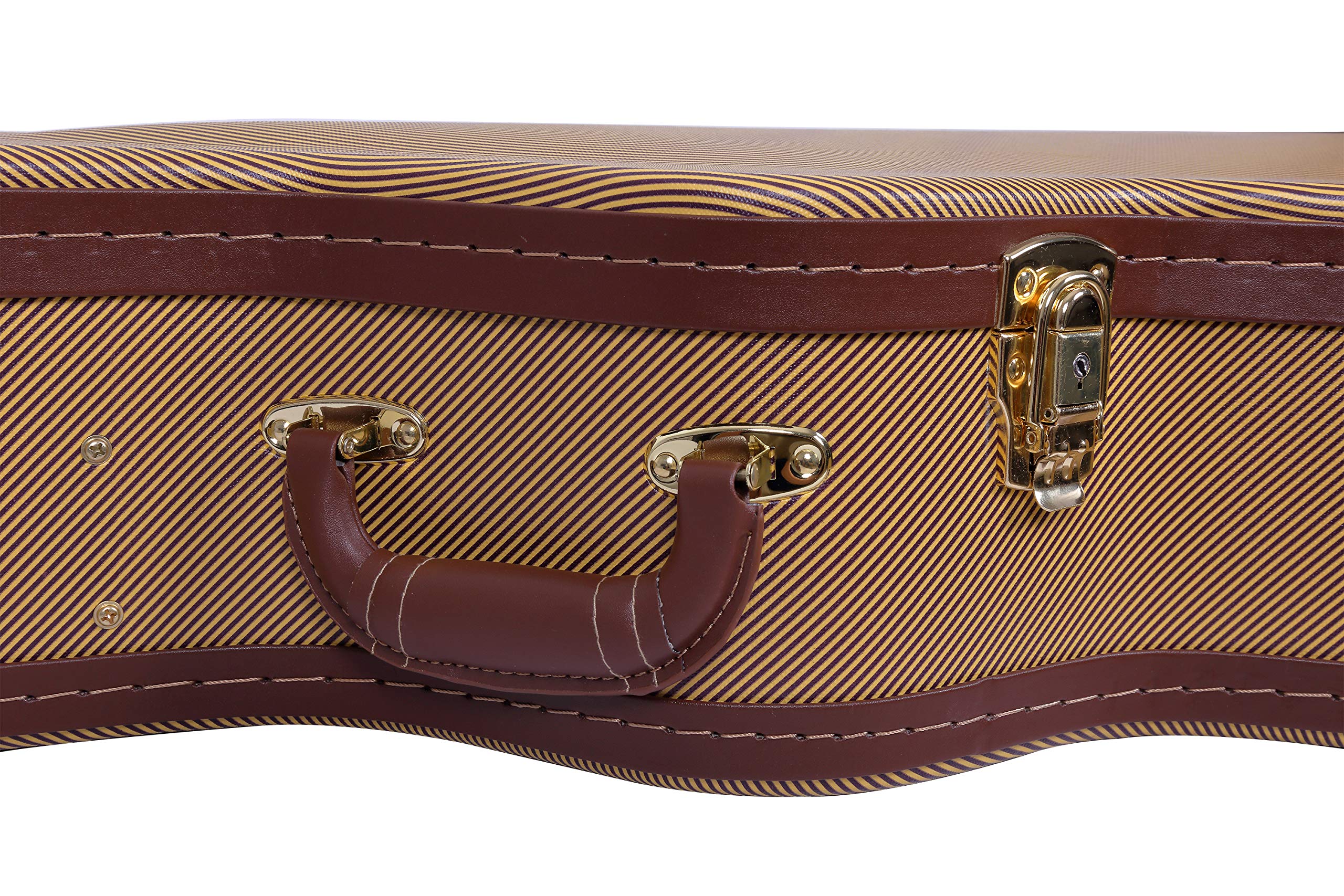 Crossrock Hardshell Arch Top wood case fits Acoustic Super Jumbo Guitars-Vinyl Tweed(CRW600SBTW)